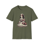 Lady Floofiana T-Shirt-T-Shirt-luxury-rescue-dog-t-shirt-for-dog-lovers-Military Green-S-Rescue Paws Club