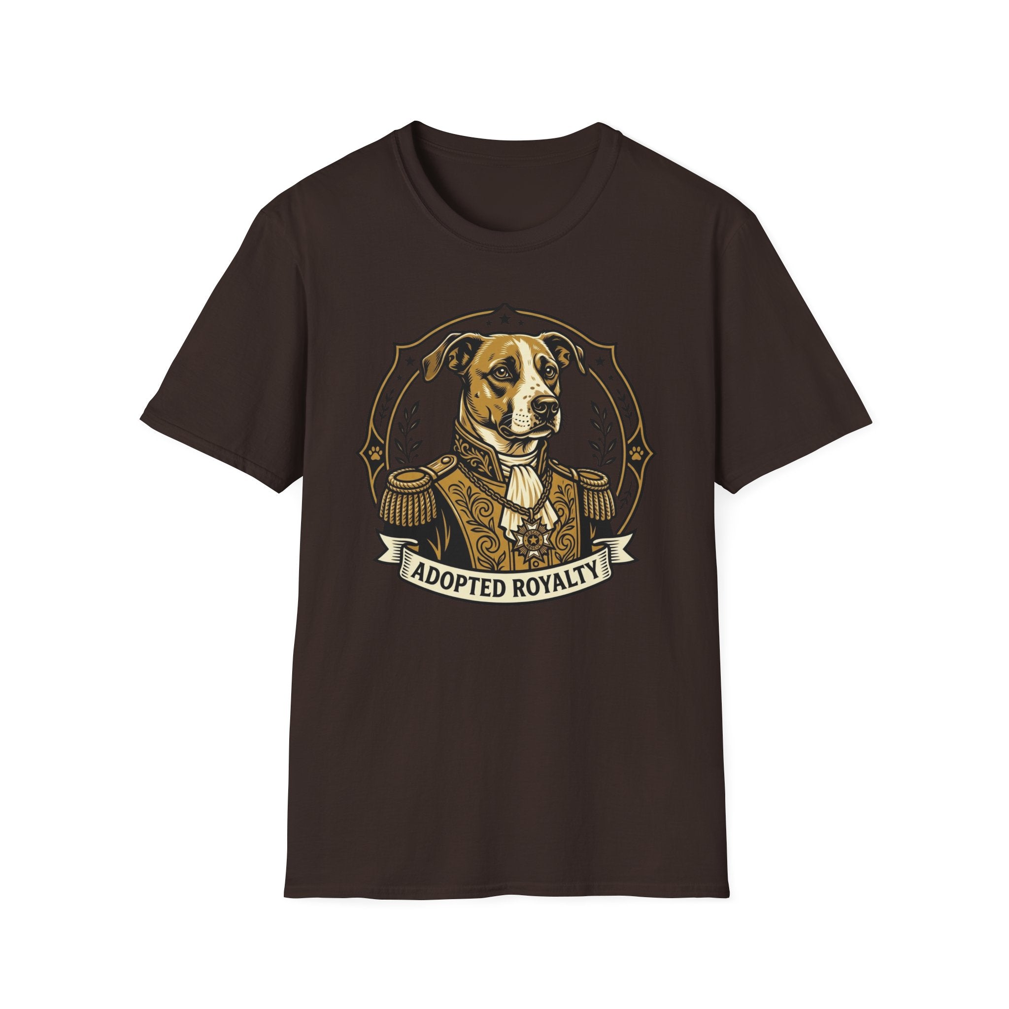 Duke Barkwell T-Shirt-T-Shirt-luxury-rescue-dog-t-shirt-for-dog-lovers-Dark Chocolate-S-Rescue Paws Club