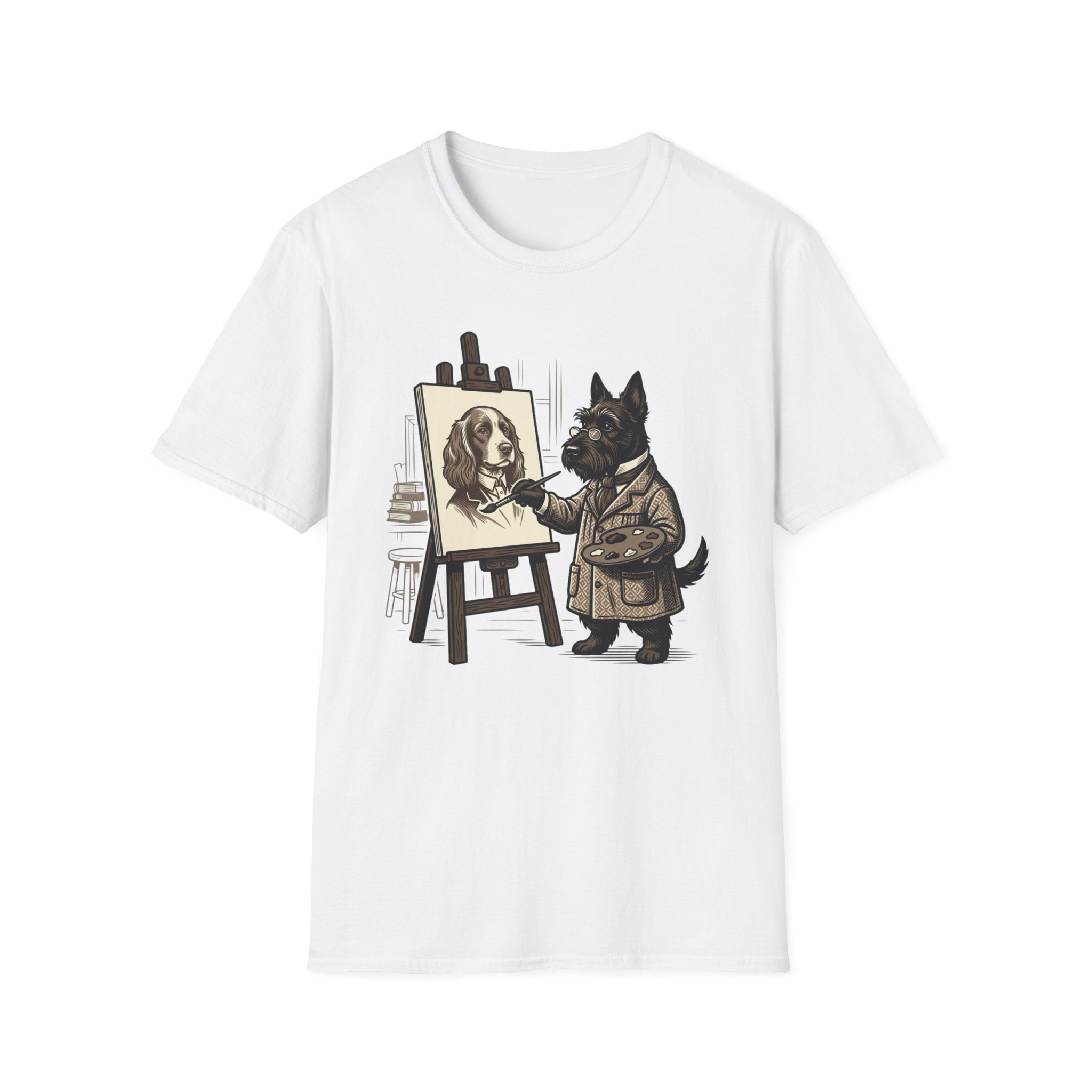 Lord Sketchington T-Shirt-T-Shirt-luxury-rescue-dog-t-shirt-for-dog-lovers-White-S-Rescue Paws Club