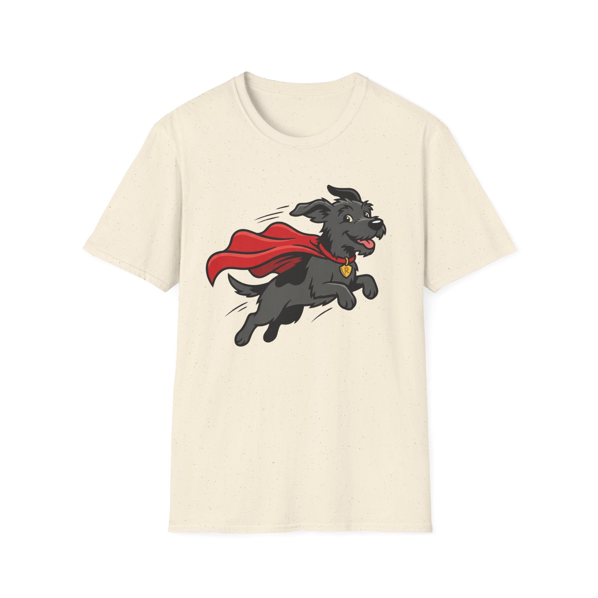 Superhero Pup T-Shirt-T-Shirt-luxury-rescue-dog-t-shirt-for-dog-lovers-Natural-S-Rescue Paws Club