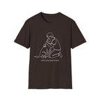 Who Rescued Who T-Shirt-T-Shirt-luxury-rescue-dog-t-shirt-for-dog-lovers-Dark Chocolate-S-Rescue Paws Club