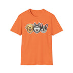The Pawfect Trio T-Shirt-T-Shirt-luxury-rescue-dog-t-shirt-for-dog-lovers-Heather Orange-S-Rescue Paws Club
