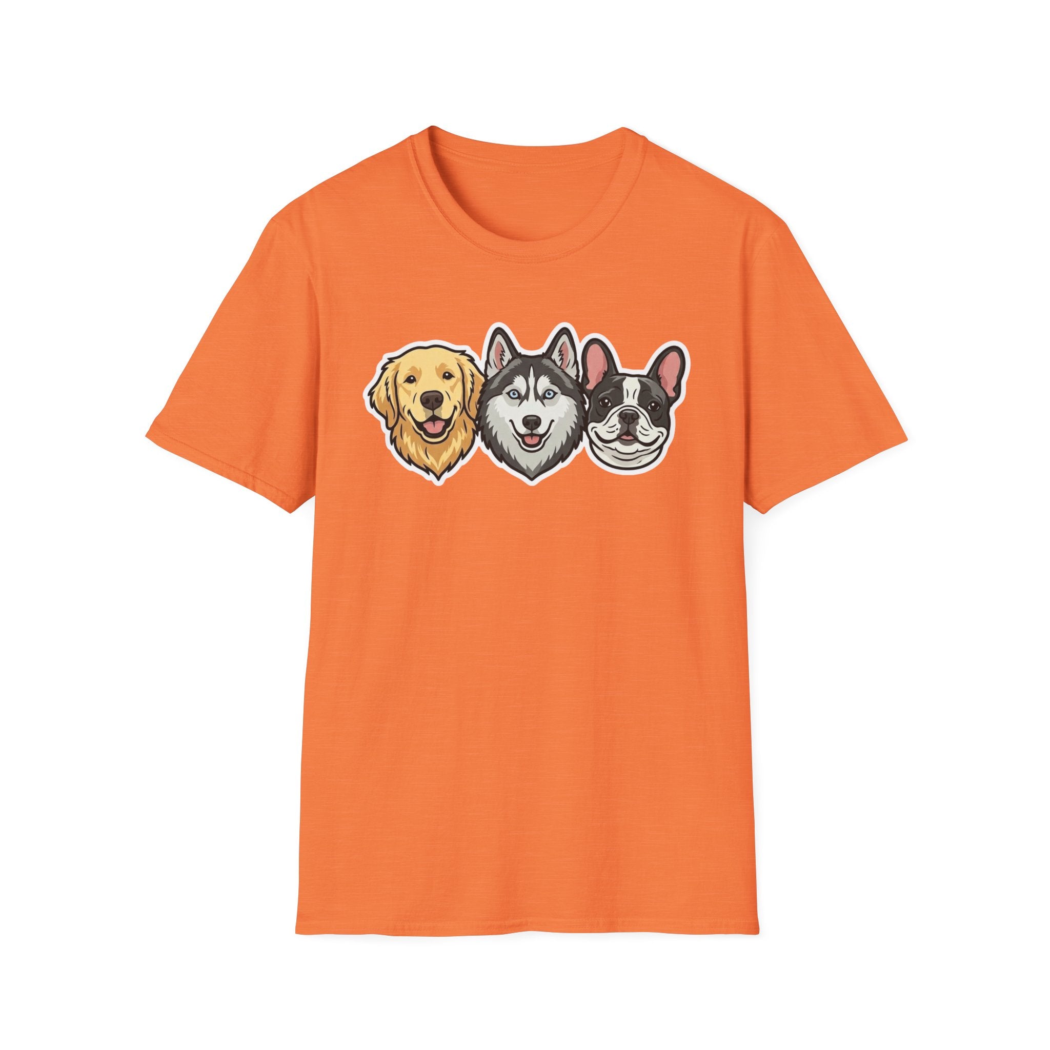 The Pawfect Trio T-Shirt-T-Shirt-luxury-rescue-dog-t-shirt-for-dog-lovers-Heather Orange-S-Rescue Paws Club