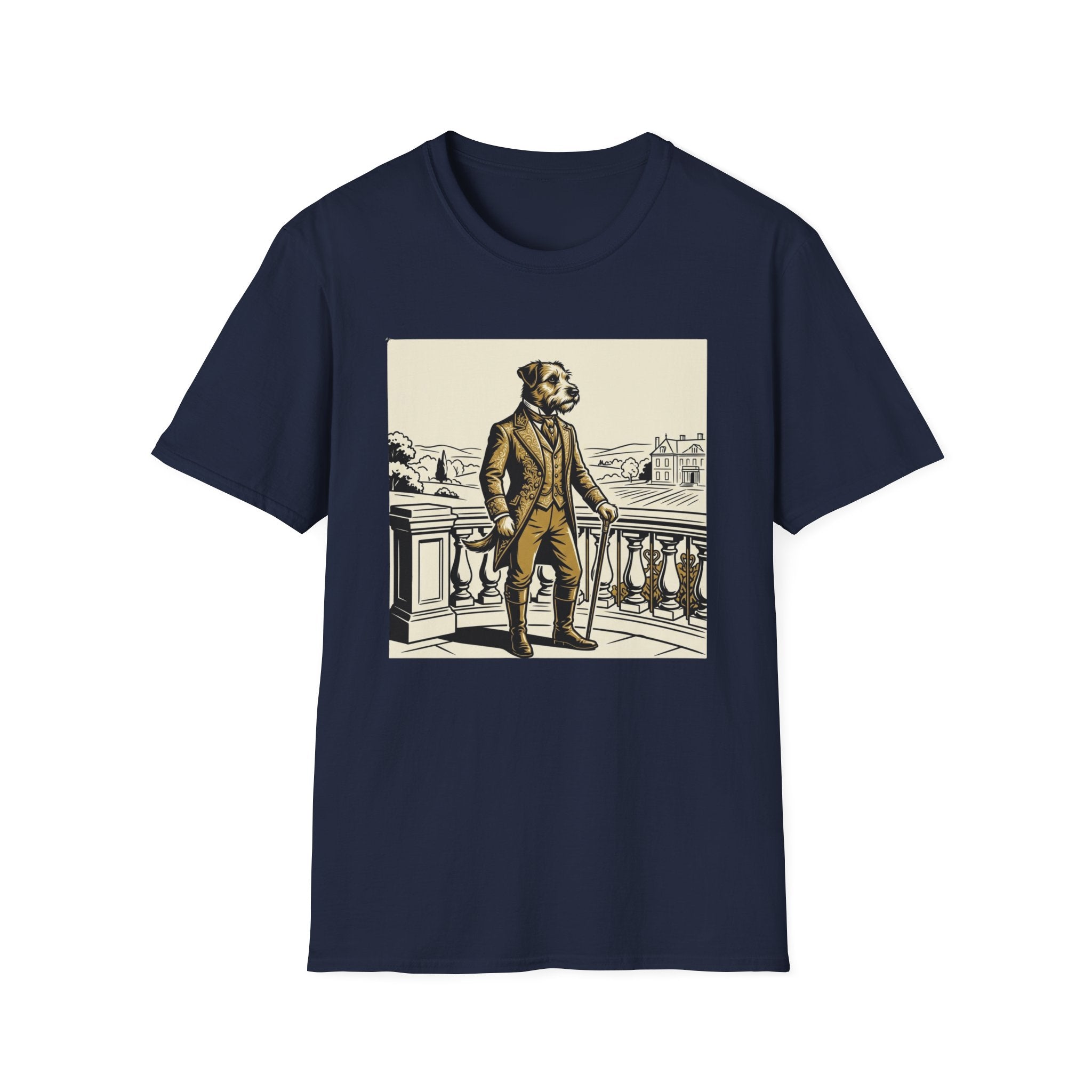 Duke of Tailington T-Shirt-T-Shirt-luxury-rescue-dog-t-shirt-for-dog-lovers-Navy-S-Rescue Paws Club