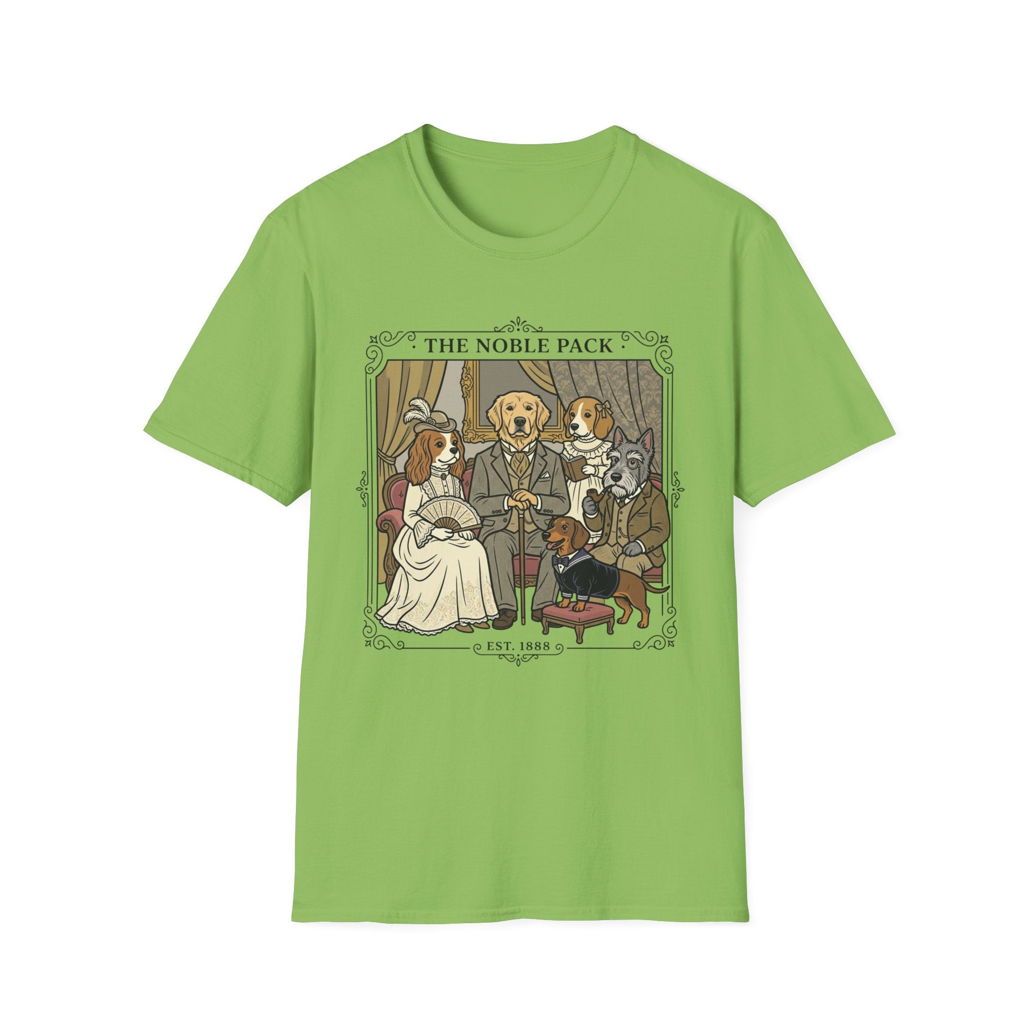 The Noble Pack T-Shirt-T-Shirt-luxury-rescue-dog-t-shirt-for-dog-lovers-Lime-S-Rescue Paws Club