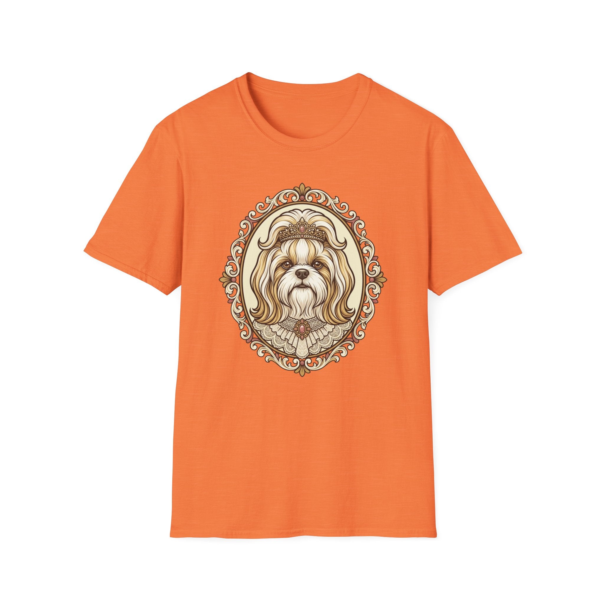 Duchess Pawlette T-Shirt-T-Shirt-luxury-rescue-dog-t-shirt-for-dog-lovers-Heather Orange-S-Rescue Paws Club