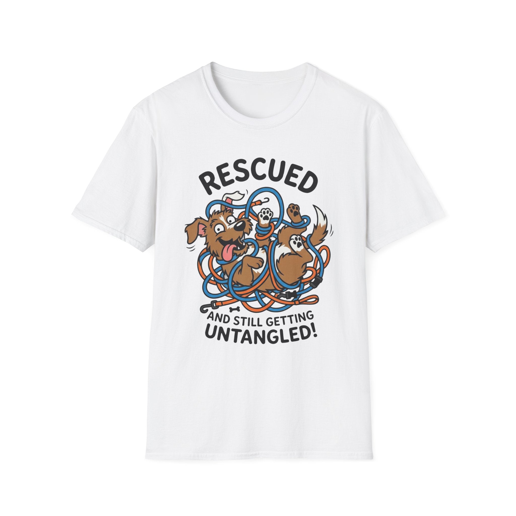 Untangled T-Shirt-T-Shirt-luxury-rescue-dog-t-shirt-for-dog-lovers-White-S-Rescue Paws Club