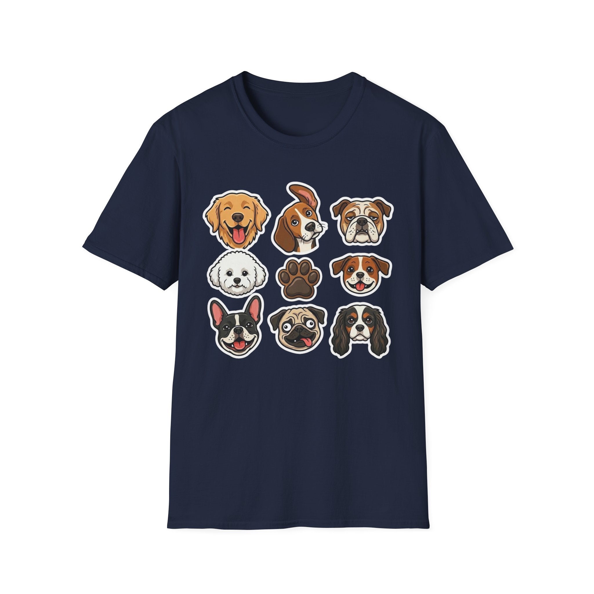Dog Squad Cute T-Shirt-T-Shirt-luxury-rescue-dog-t-shirt-for-dog-lovers-Navy-S-Rescue Paws Club