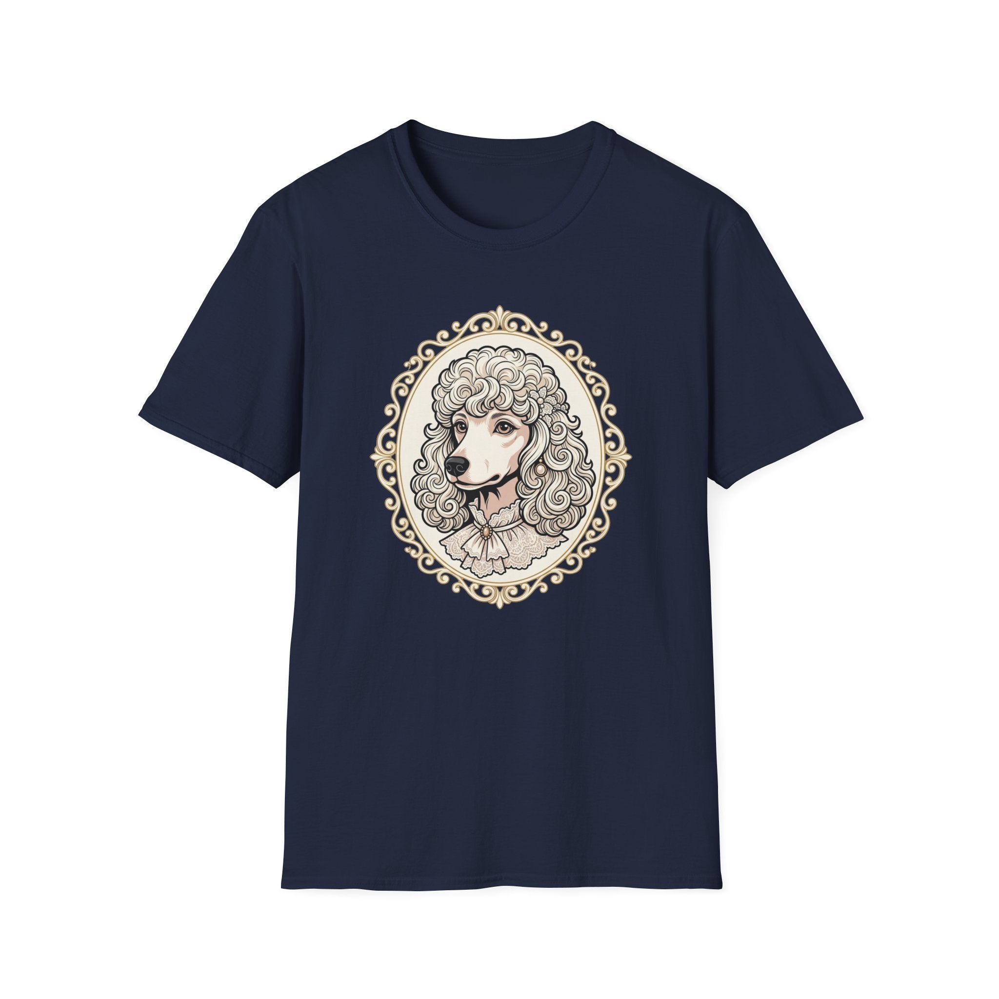 Lady Furabella T-Shirt-T-Shirt-luxury-rescue-dog-t-shirt-for-dog-lovers-Navy-S-Rescue Paws Club