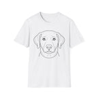 Line Art Dog T-Shirt-T-Shirt-luxury-rescue-dog-t-shirt-for-dog-lovers-White-S-Rescue Paws Club