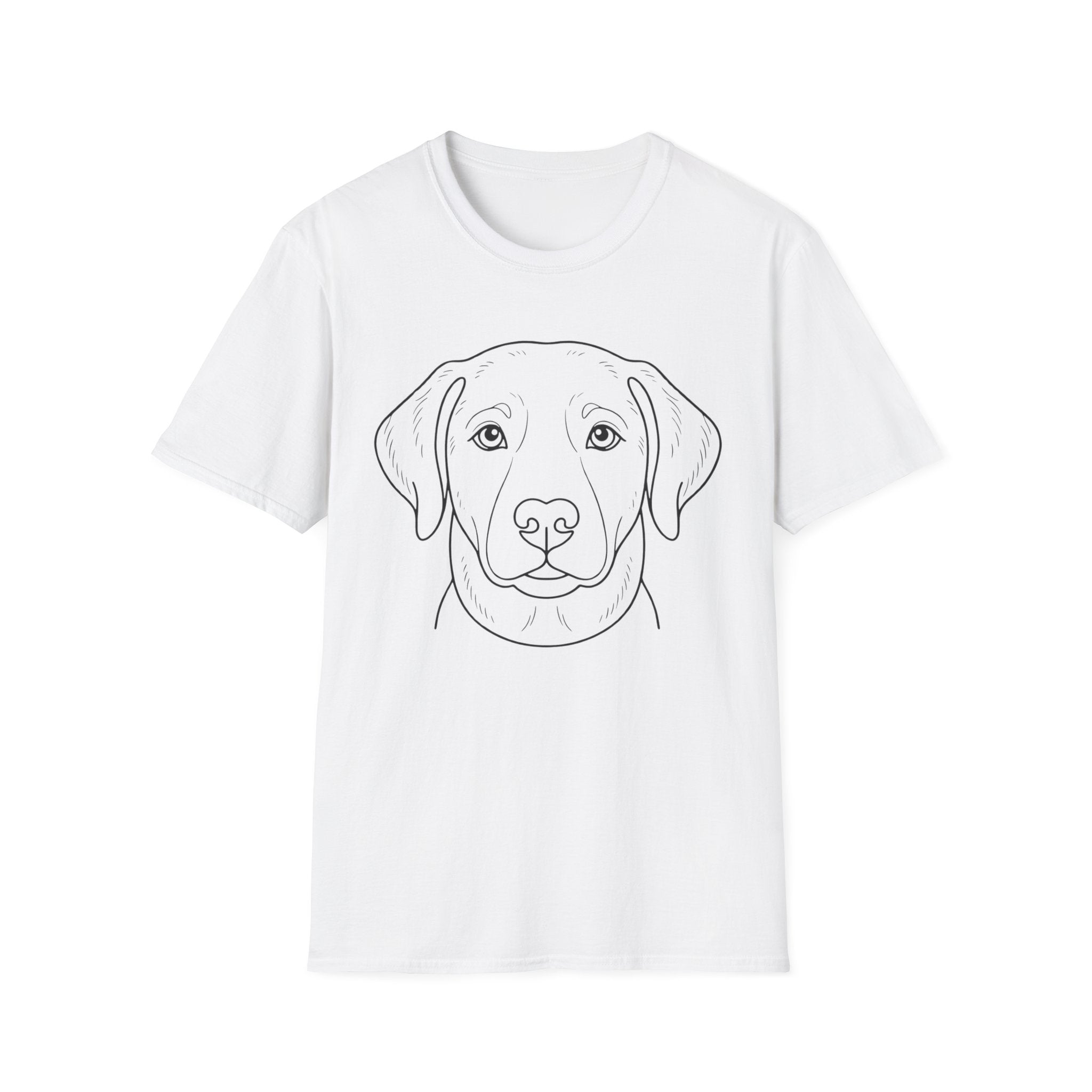 Line Art Dog T-Shirt-T-Shirt-luxury-rescue-dog-t-shirt-for-dog-lovers-White-S-Rescue Paws Club