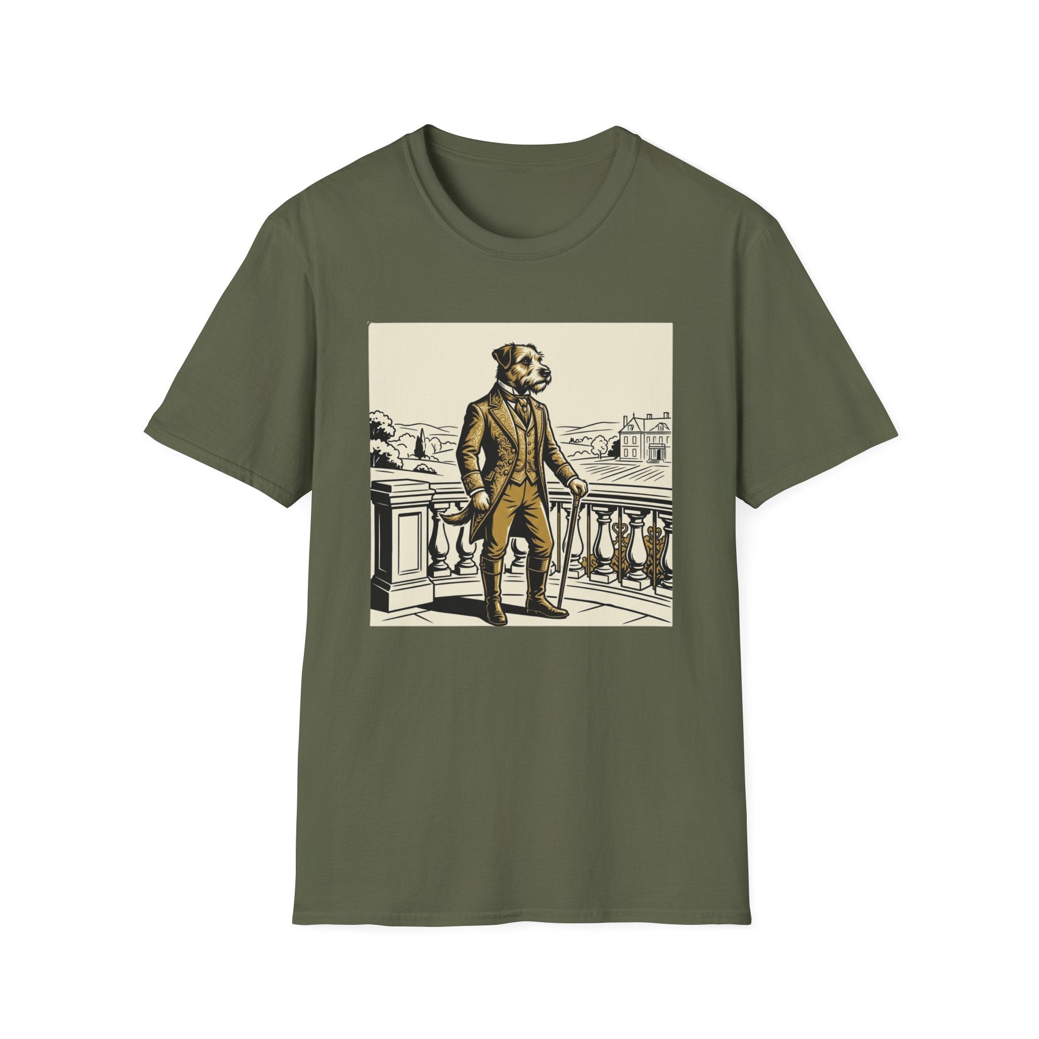 Duke of Tailington T-Shirt-T-Shirt-luxury-rescue-dog-t-shirt-for-dog-lovers-Military Green-S-Rescue Paws Club