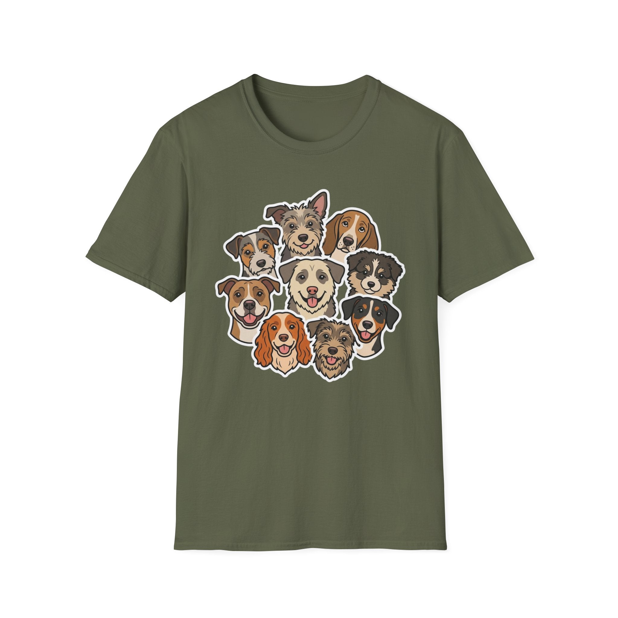 My Kind of Crowd T-Shirt-T-Shirt-luxury-rescue-dog-t-shirt-for-dog-lovers-Military Green-S-Rescue Paws Club