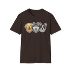 The Pawfect Trio T-Shirt-T-Shirt-luxury-rescue-dog-t-shirt-for-dog-lovers-Dark Chocolate-S-Rescue Paws Club