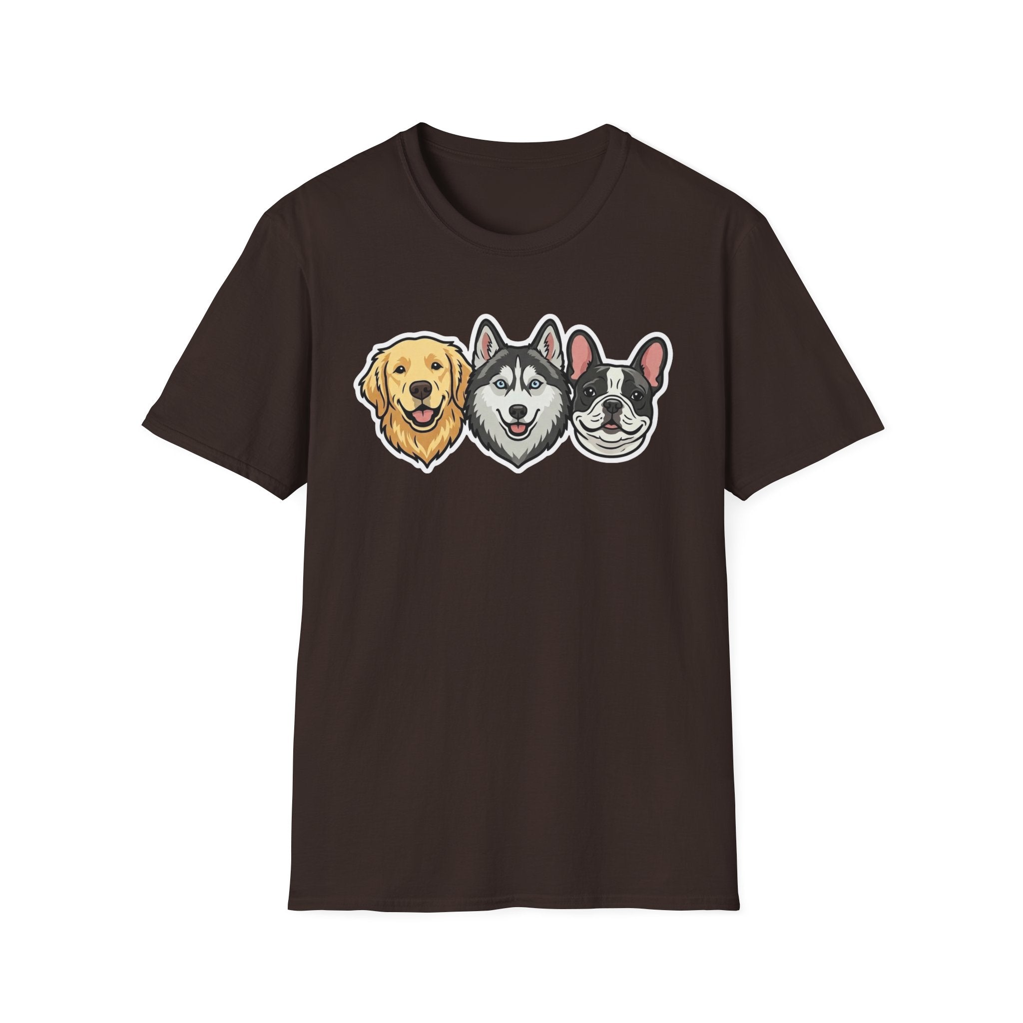 The Pawfect Trio T-Shirt-T-Shirt-luxury-rescue-dog-t-shirt-for-dog-lovers-Dark Chocolate-S-Rescue Paws Club