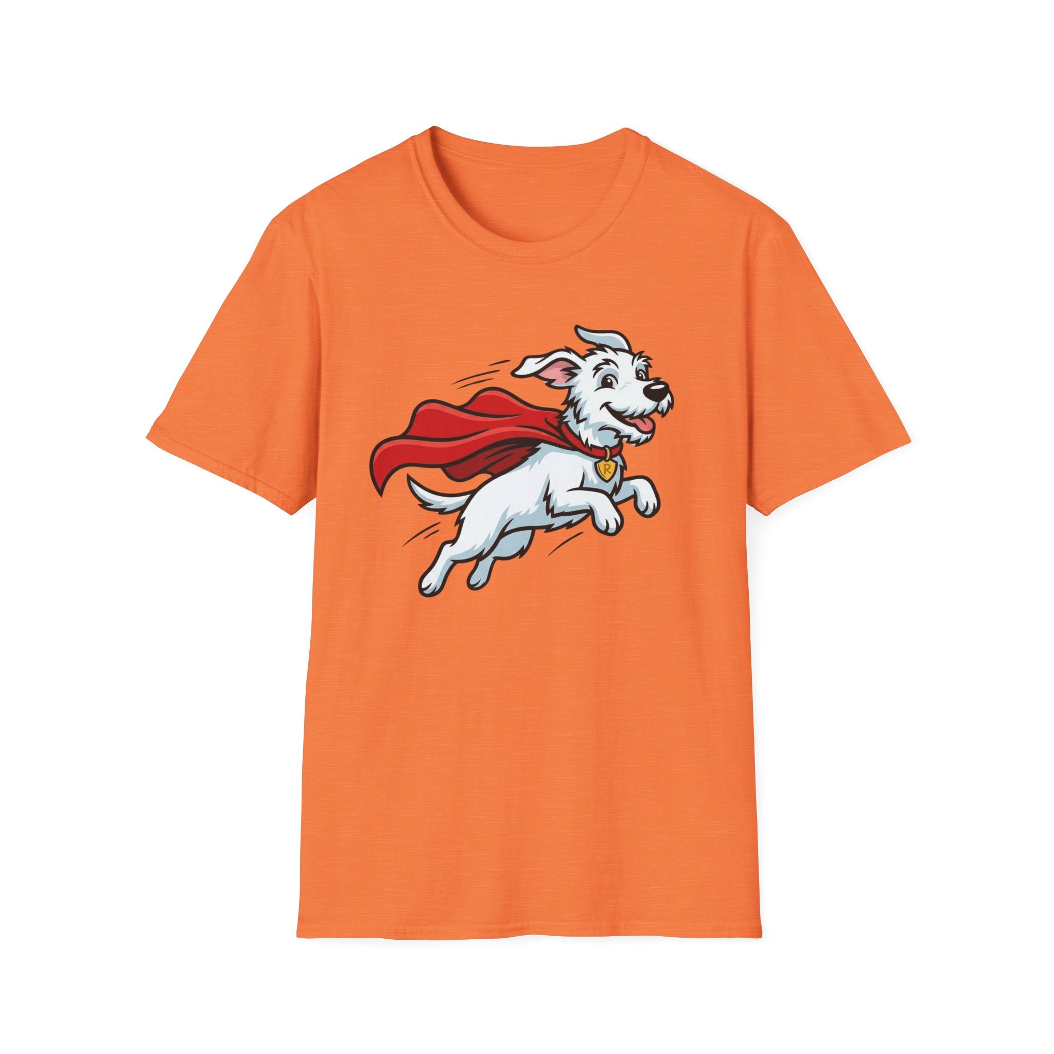 Superhero Dog T-Shirt-T-Shirt-luxury-rescue-dog-t-shirt-for-dog-lovers-Heather Orange-S-Rescue Paws Club