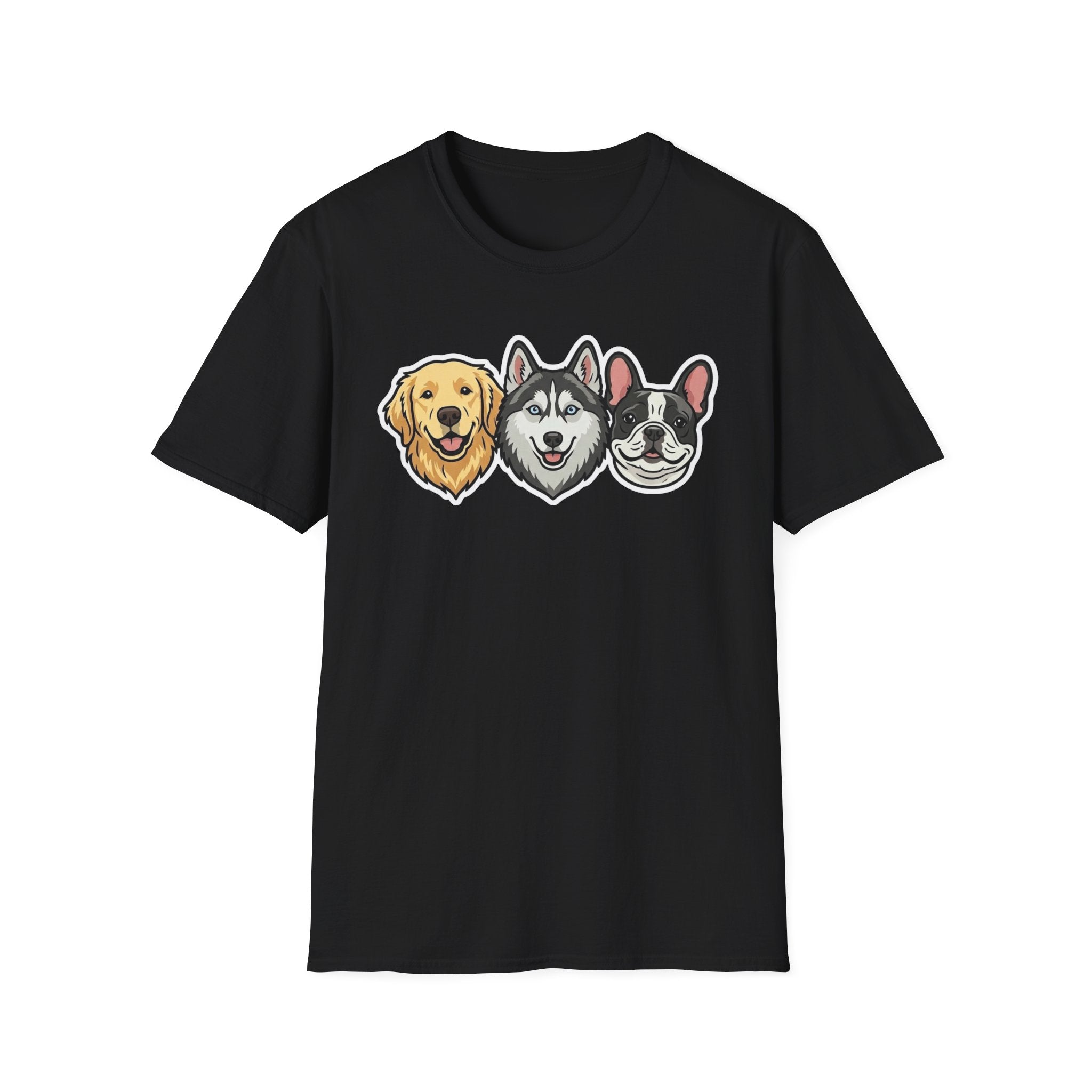 The Pawfect Trio T-Shirt-T-Shirt-luxury-rescue-dog-t-shirt-for-dog-lovers-Black-S-Rescue Paws Club