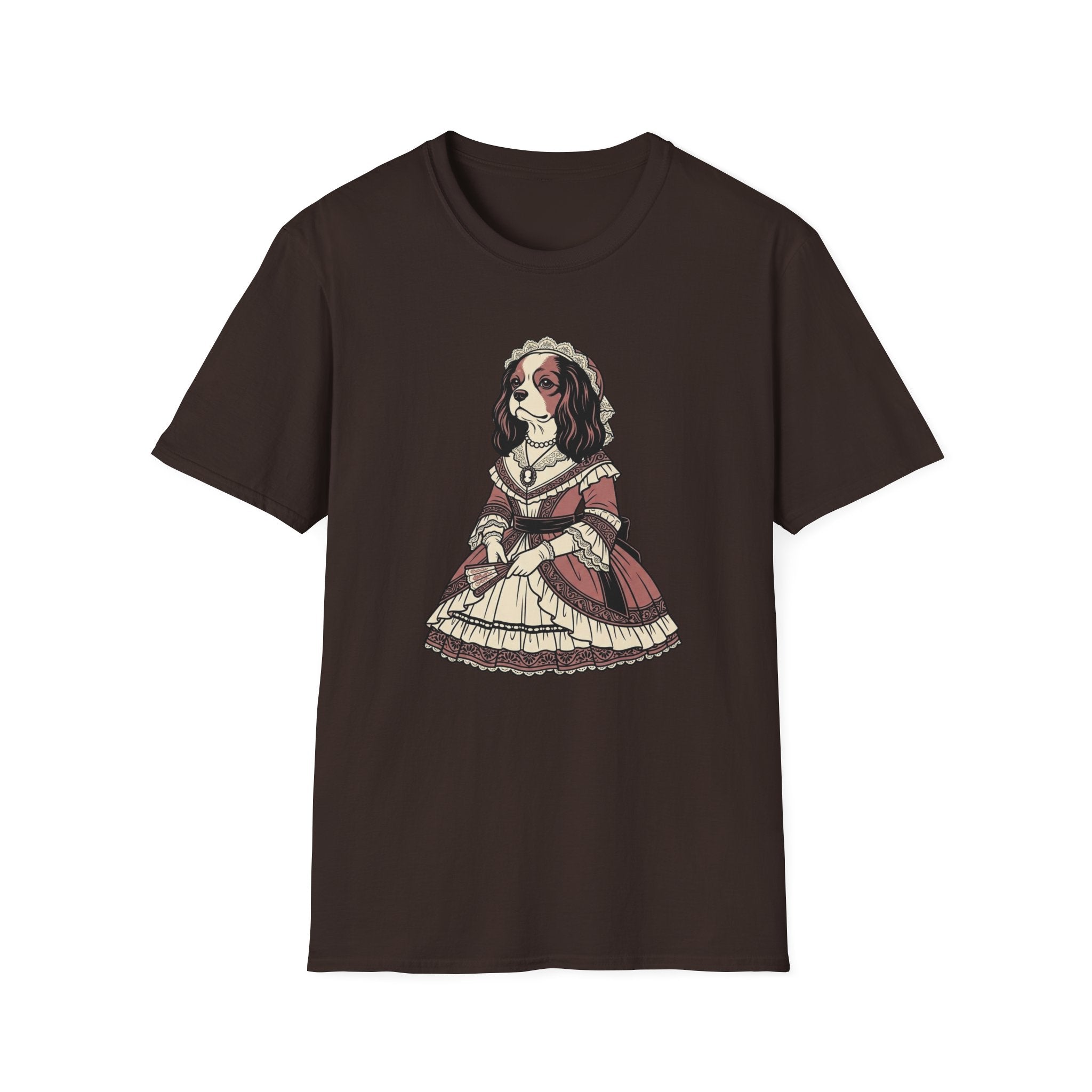 Lady Floofiana T-Shirt-T-Shirt-luxury-rescue-dog-t-shirt-for-dog-lovers-Dark Chocolate-S-Rescue Paws Club