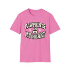 Pawprints in my Heart T-Shirt-T-Shirt-luxury-rescue-dog-t-shirt-for-dog-lovers-Azalea-S-Rescue Paws Club