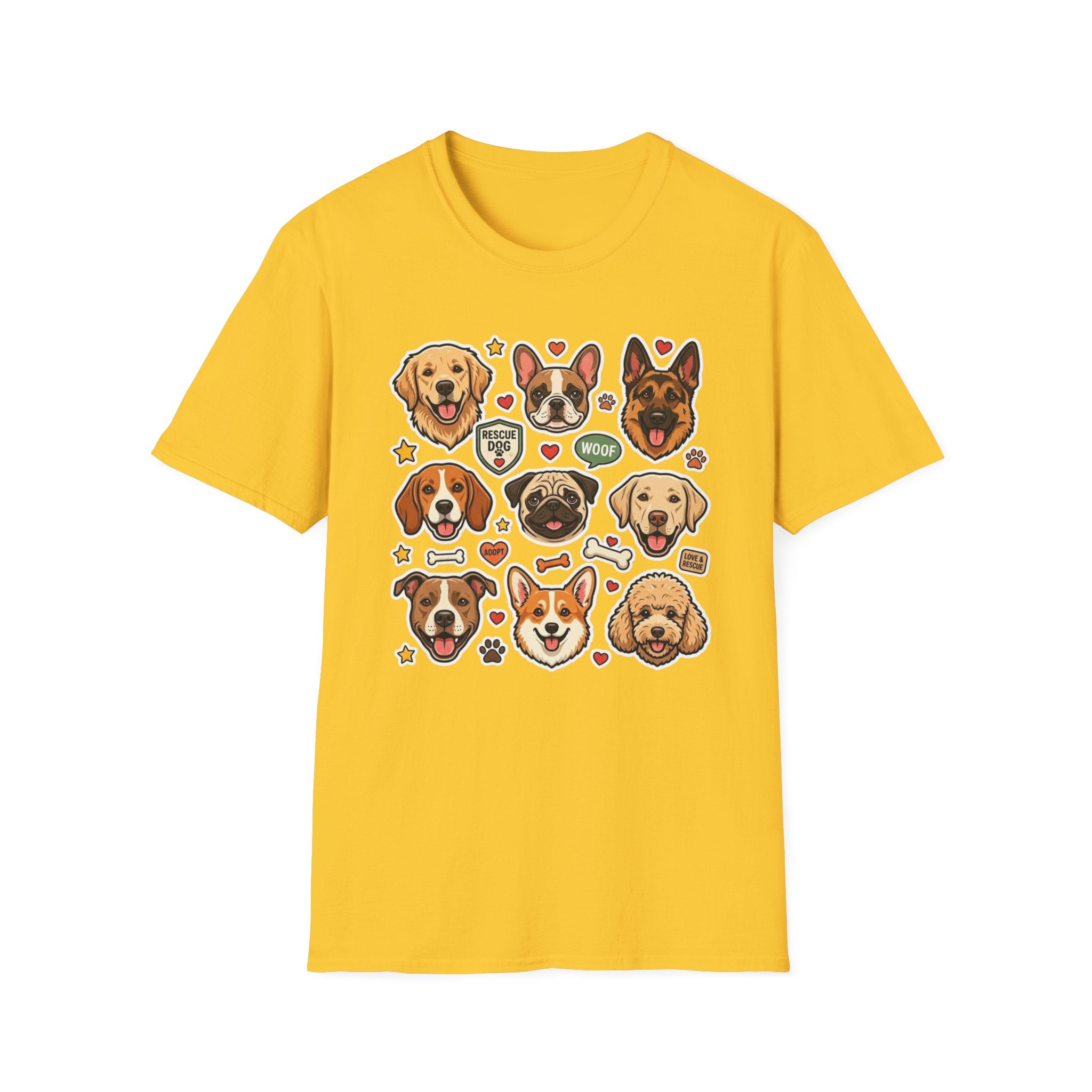 Adopt a Whole Pack T-Shirt-T-Shirt-luxury-rescue-dog-t-shirt-for-dog-lovers-Daisy-S-Rescue Paws Club