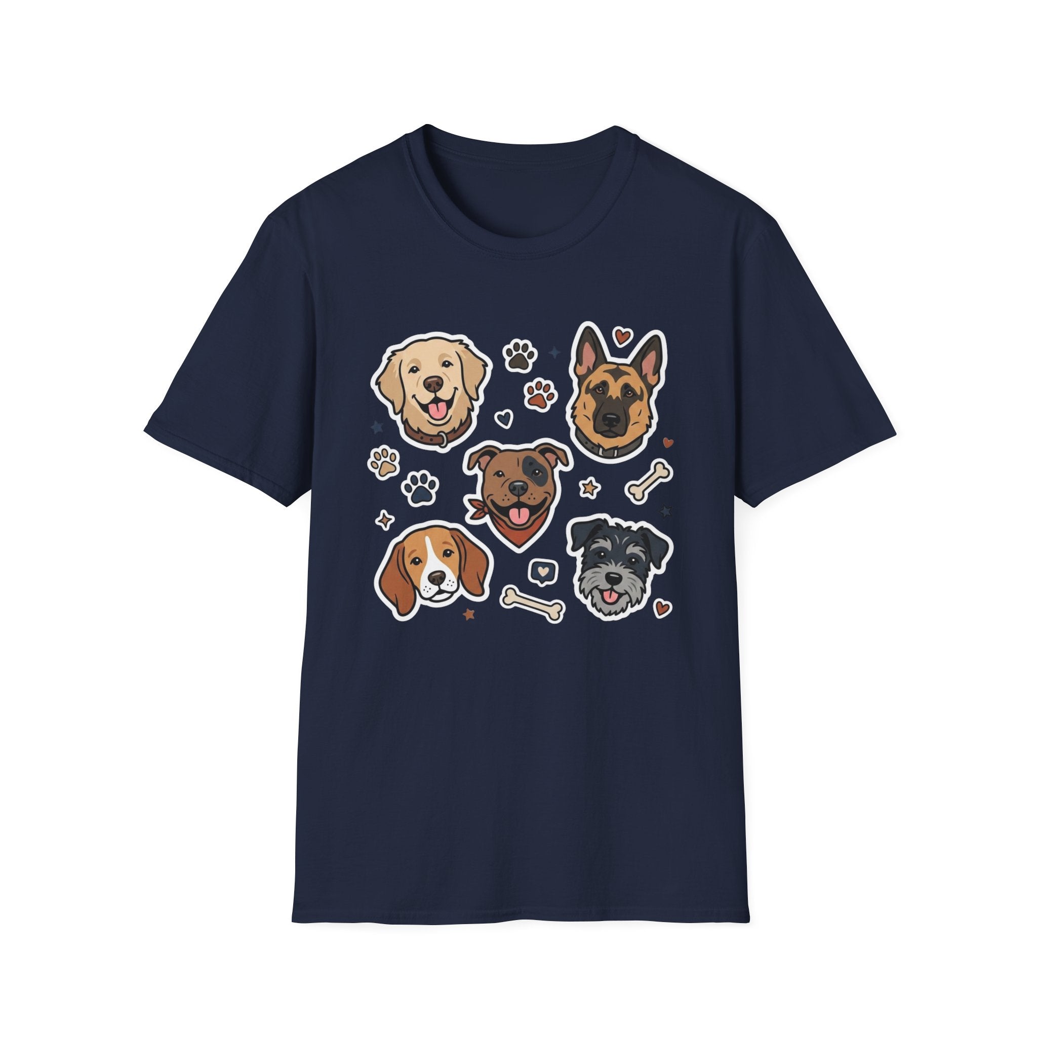 Rescue Pack Club T-Shirt-T-Shirt-luxury-rescue-dog-t-shirt-for-dog-lovers-Navy-S-Rescue Paws Club