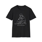 Who Rescued Who T-Shirt-T-Shirt-luxury-rescue-dog-t-shirt-for-dog-lovers-Black-S-Rescue Paws Club