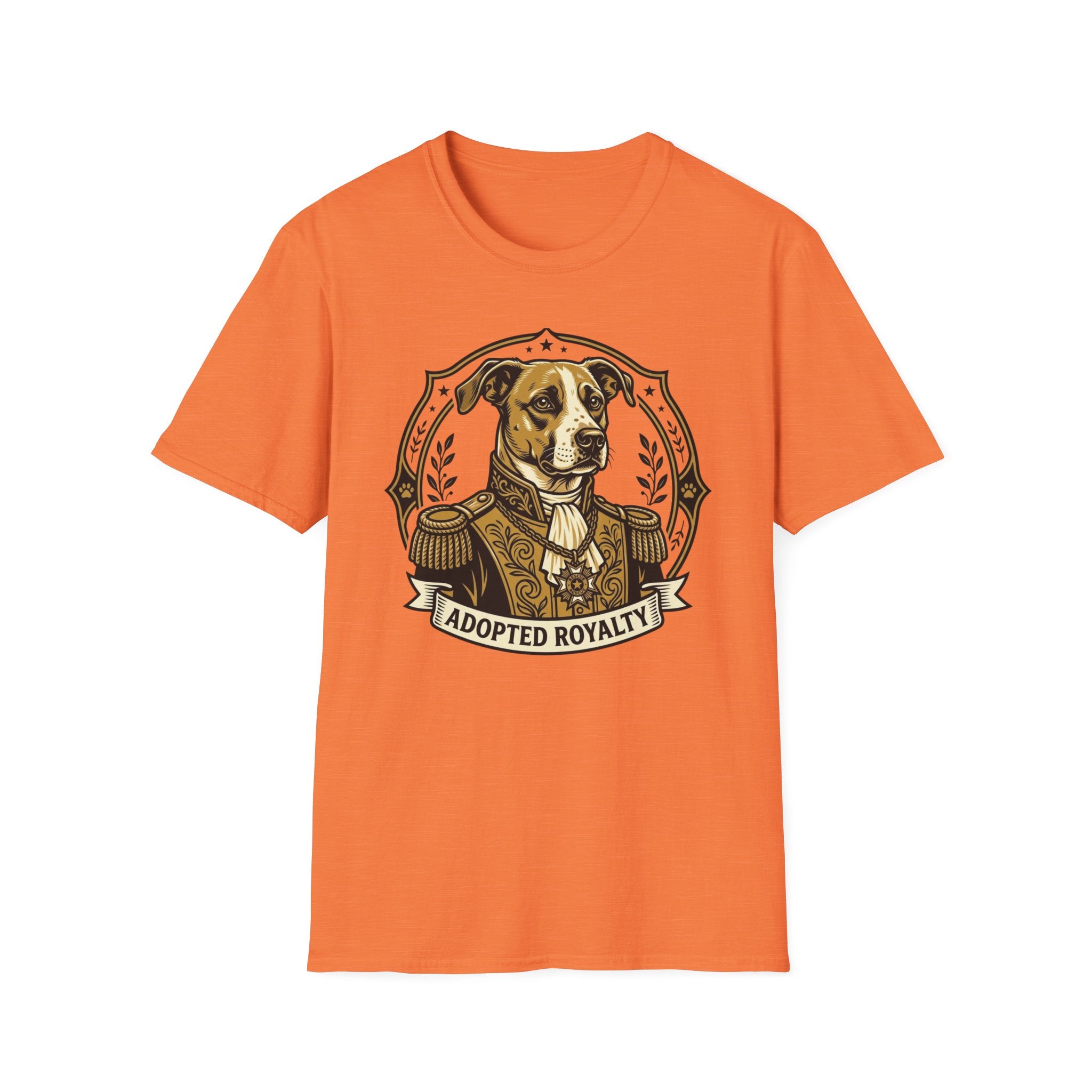 Duke Barkwell T-Shirt-T-Shirt-luxury-rescue-dog-t-shirt-for-dog-lovers-Heather Orange-S-Rescue Paws Club
