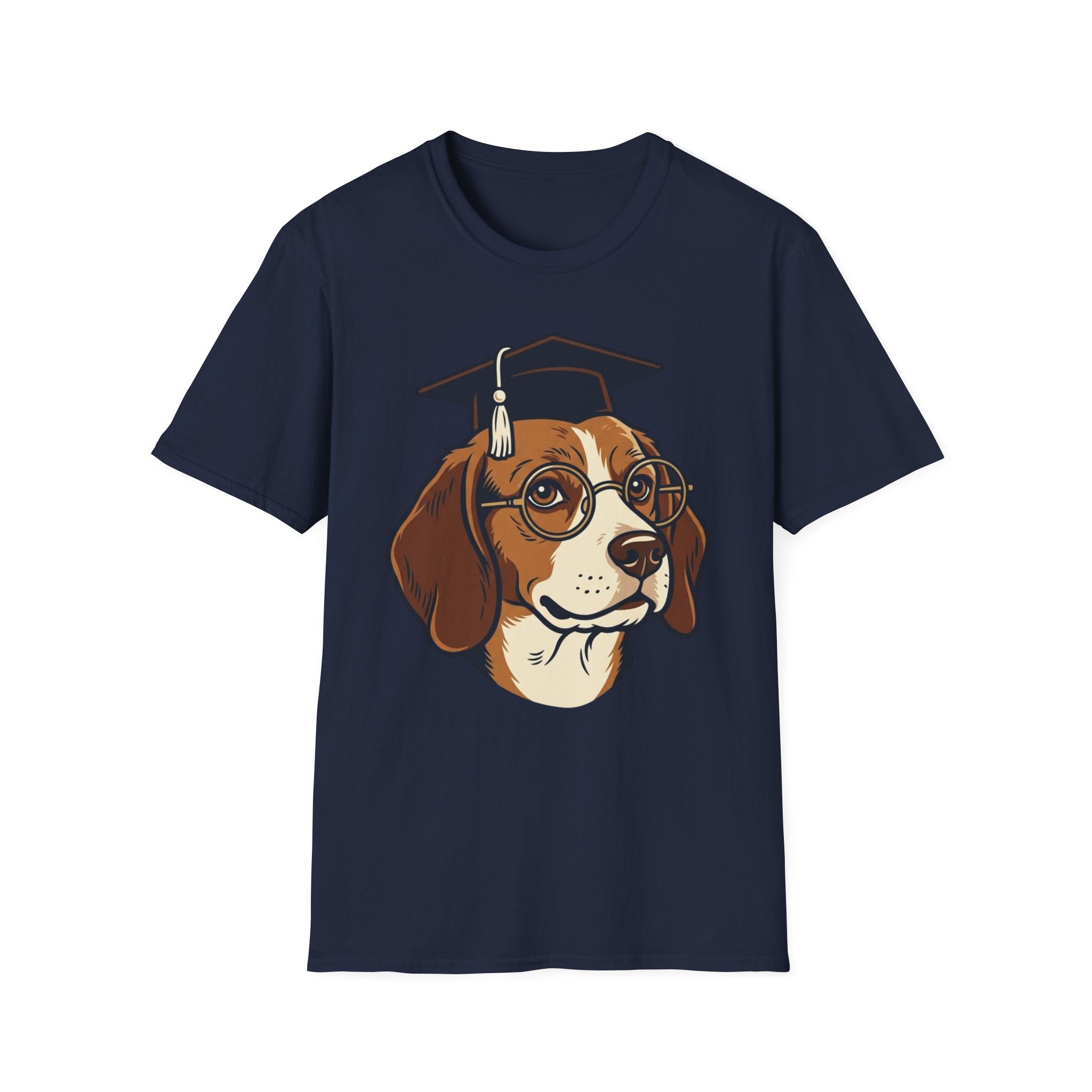 Smart Pup T-Shirt-T-Shirt-luxury-rescue-dog-t-shirt-for-dog-lovers-Navy-S-Rescue Paws Club