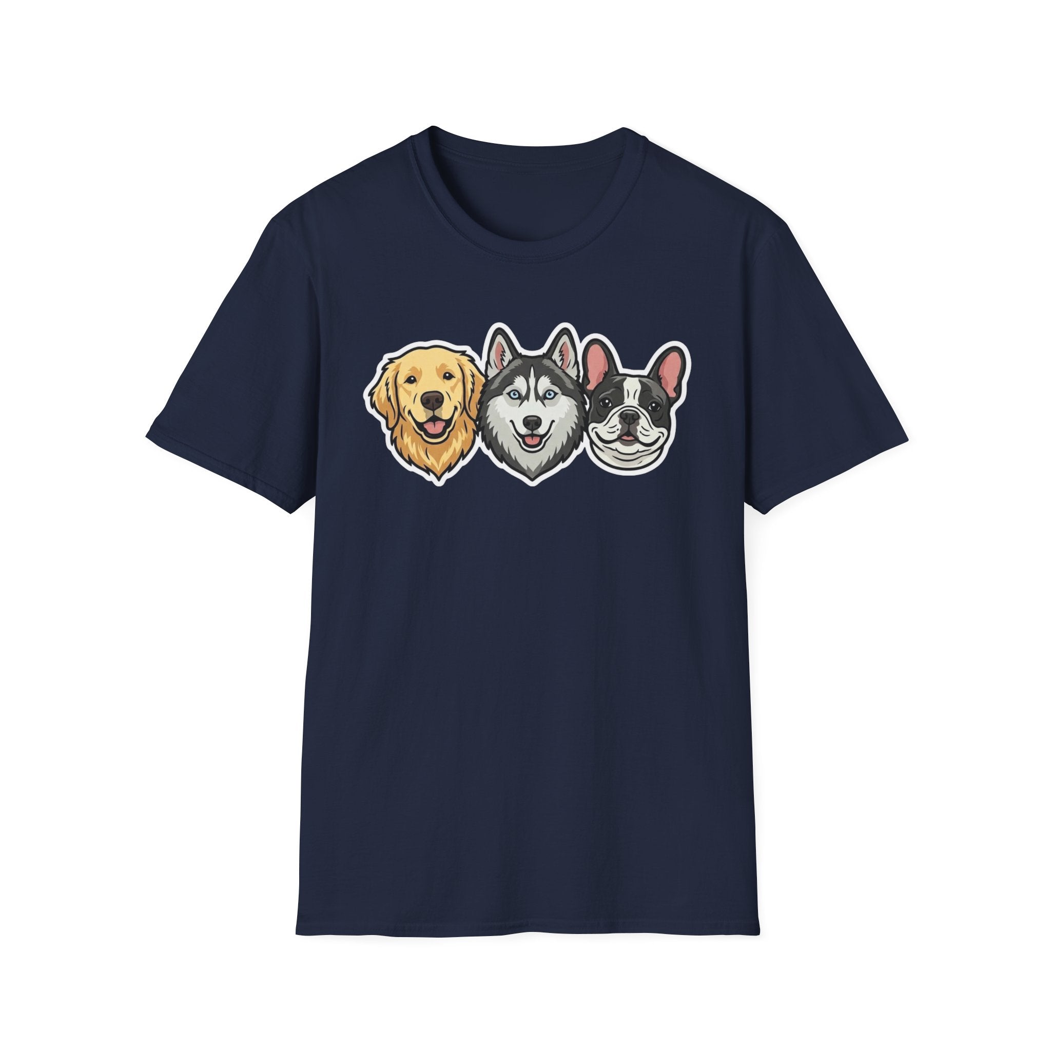 The Pawfect Trio T-Shirt-T-Shirt-luxury-rescue-dog-t-shirt-for-dog-lovers-Navy-S-Rescue Paws Club