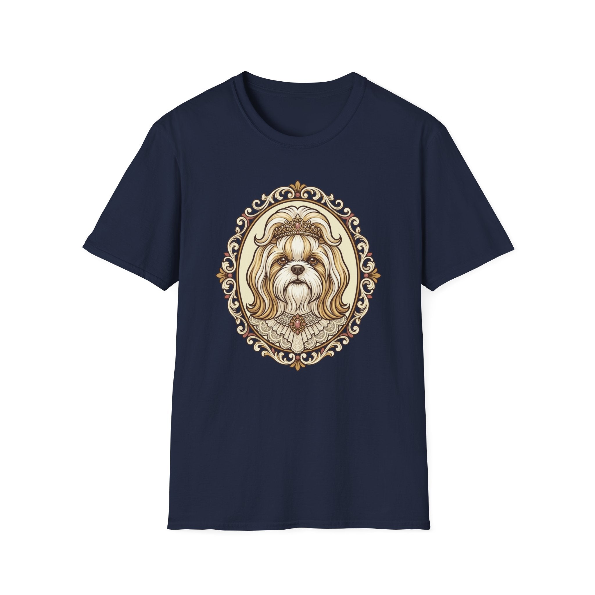 Duchess Pawlette T-Shirt-T-Shirt-luxury-rescue-dog-t-shirt-for-dog-lovers-Navy-S-Rescue Paws Club