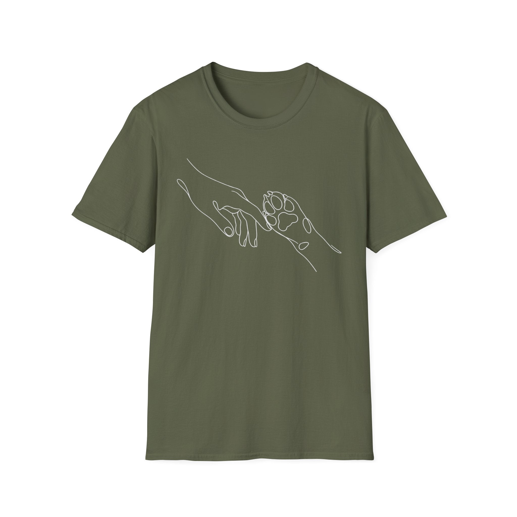 Paw Best Friend T-Shirt-T-Shirt-luxury-rescue-dog-t-shirt-for-dog-lovers-Military Green-S-Rescue Paws Club