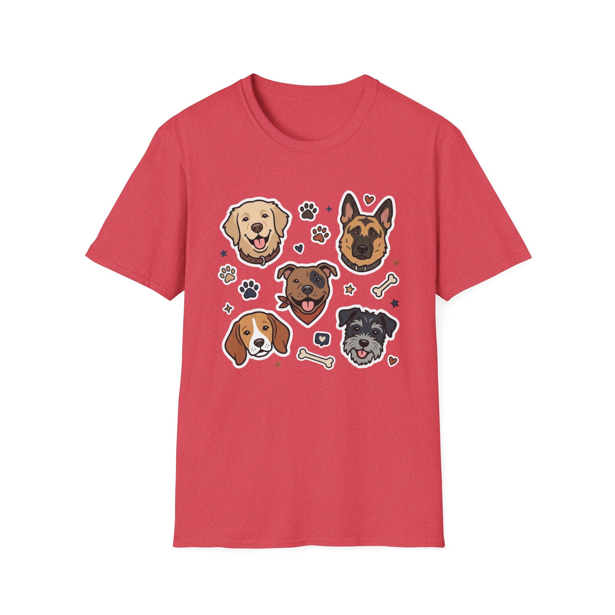 Rescue Pack Club T-Shirt-T-Shirt-luxury-rescue-dog-t-shirt-for-dog-lovers-Heather Red-S-Rescue Paws Club