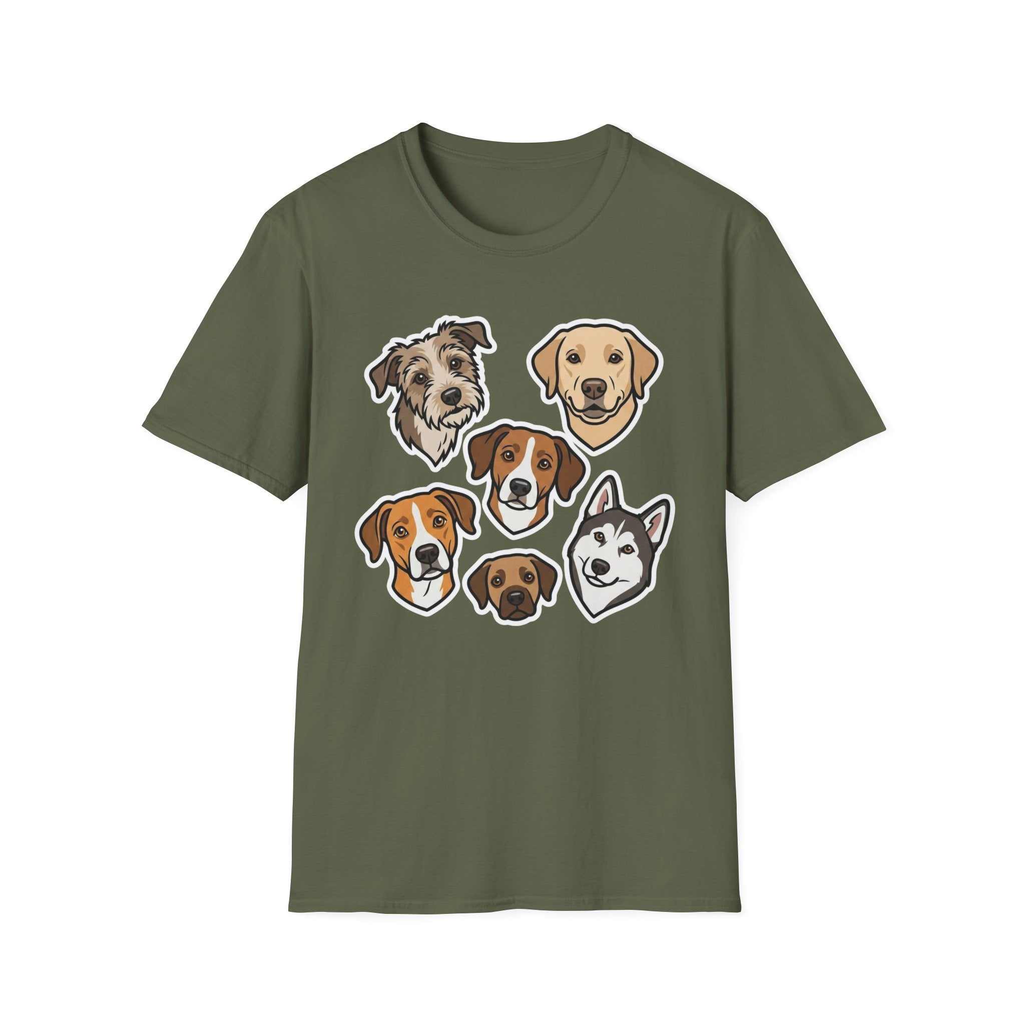The Cutie Collective T-Shirt-T-Shirt-luxury-rescue-dog-t-shirt-for-dog-lovers-Military Green-S-Rescue Paws Club