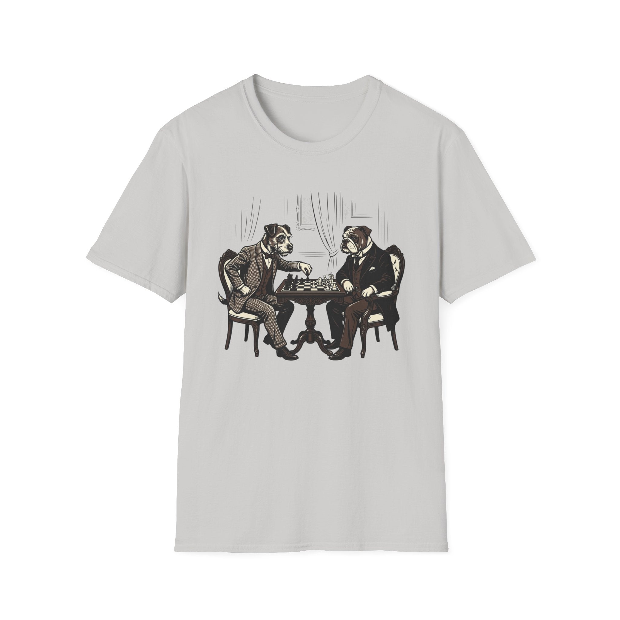 The Canine Gambit T-Shirt-T-Shirt-luxury-rescue-dog-t-shirt-for-dog-lovers-Ice Grey-S-Rescue Paws Club