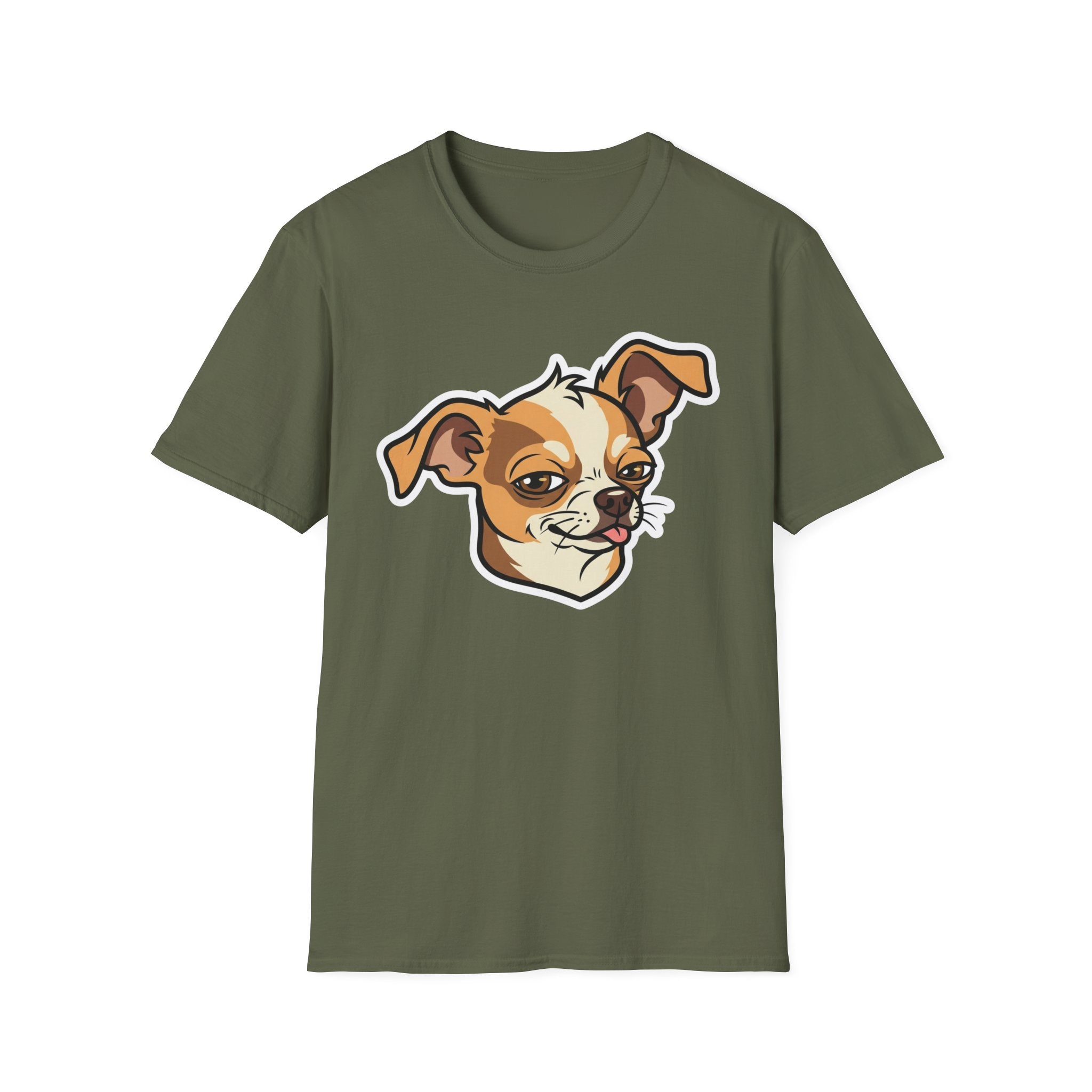 Sassy Chihuahua T-Shirt-T-Shirt-luxury-rescue-dog-t-shirt-for-dog-lovers-Military Green-S-Rescue Paws Club