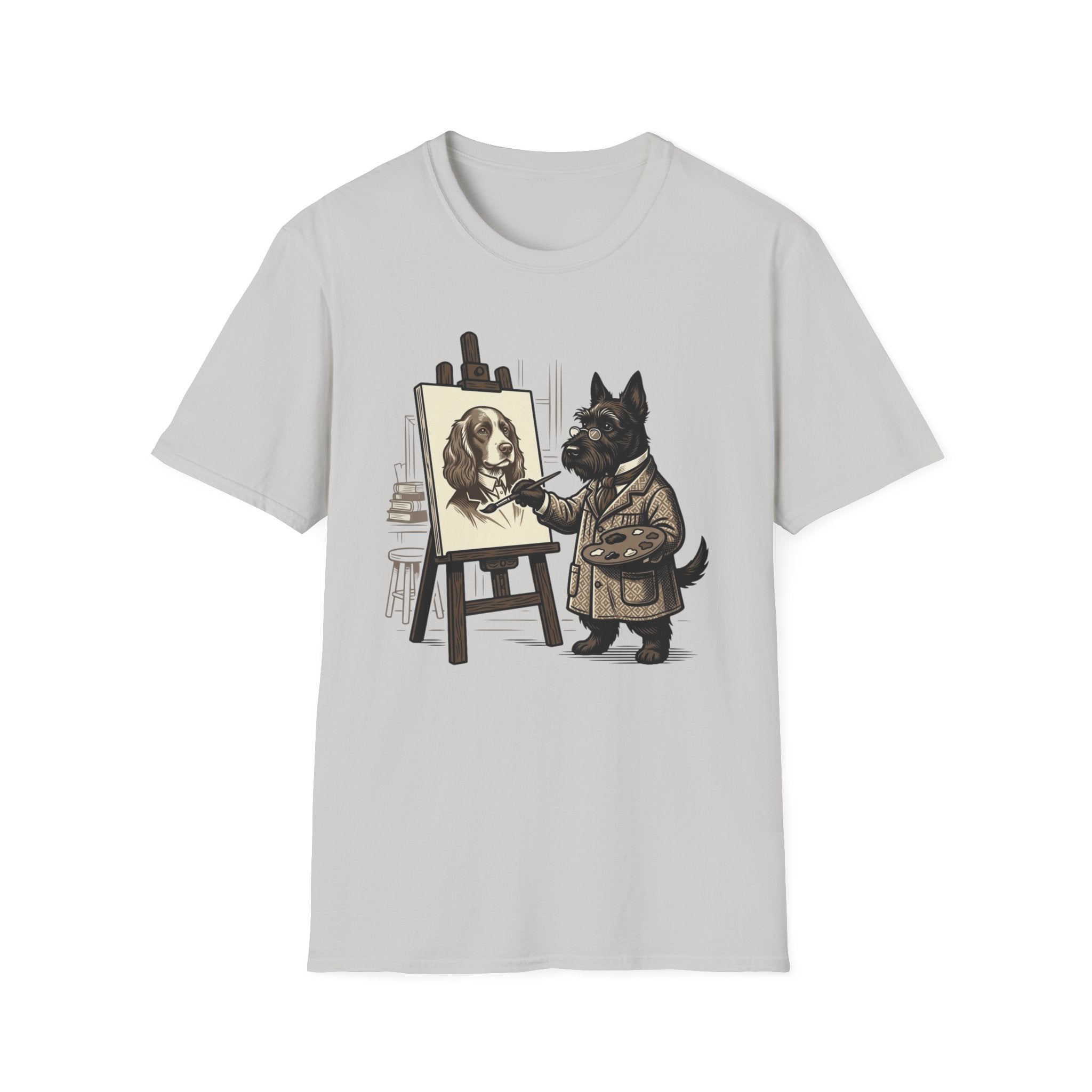 Lord Sketchington T-Shirt-T-Shirt-luxury-rescue-dog-t-shirt-for-dog-lovers-Ice Grey-S-Rescue Paws Club