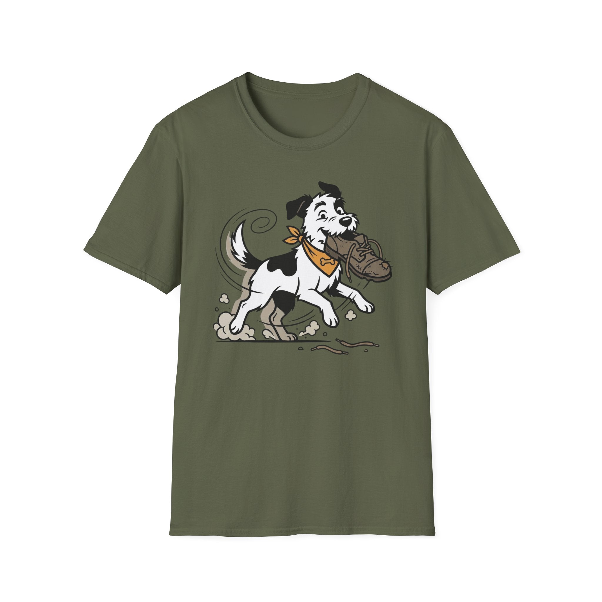 Outdoor Chaos Activated T-Shirt-T-Shirt-luxury-rescue-dog-t-shirt-for-dog-lovers-Military Green-S-Rescue Paws Club