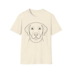 Line Art Dog T-Shirt-T-Shirt-luxury-rescue-dog-t-shirt-for-dog-lovers-Natural-S-Rescue Paws Club