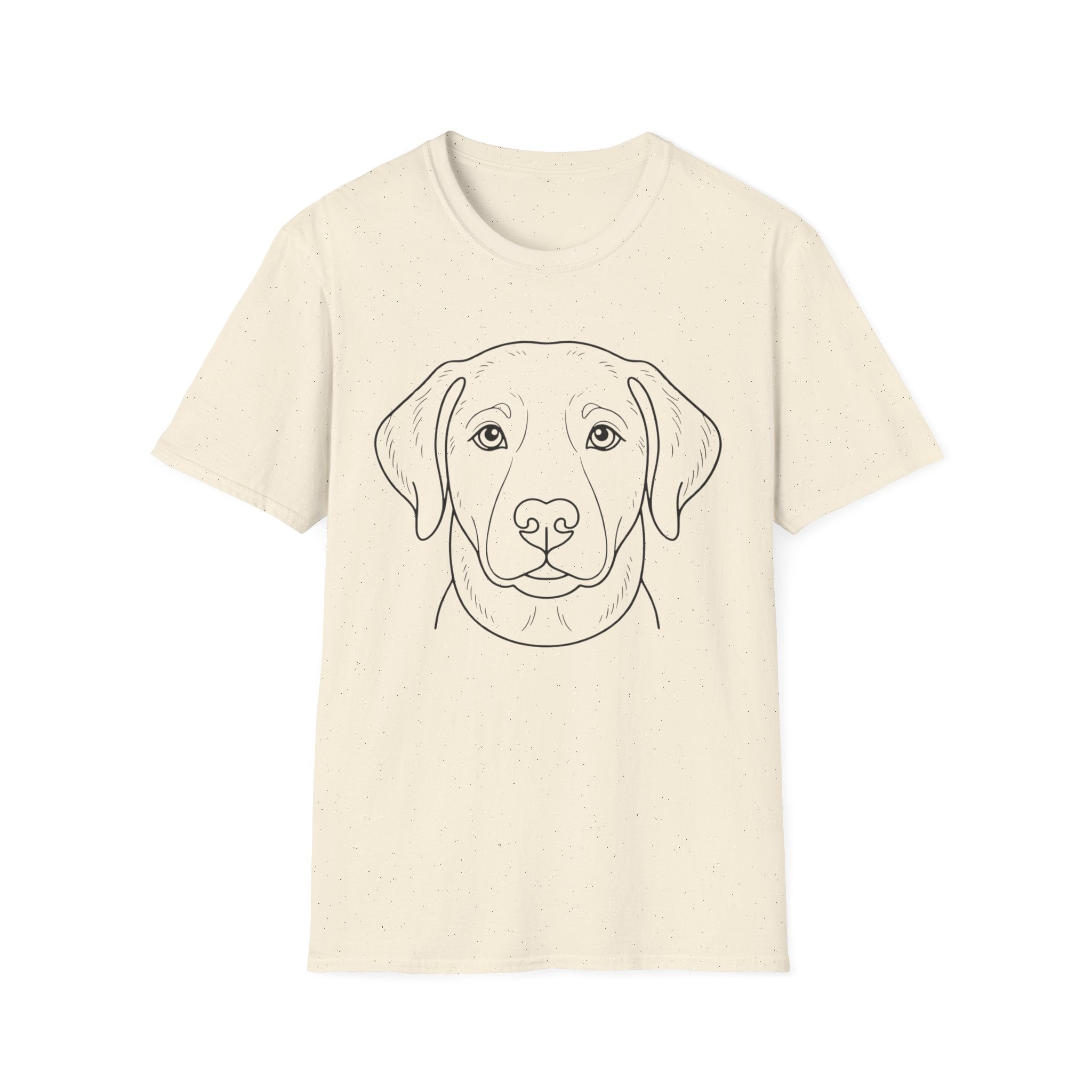 Line Art Dog T-Shirt-T-Shirt-luxury-rescue-dog-t-shirt-for-dog-lovers-Natural-S-Rescue Paws Club