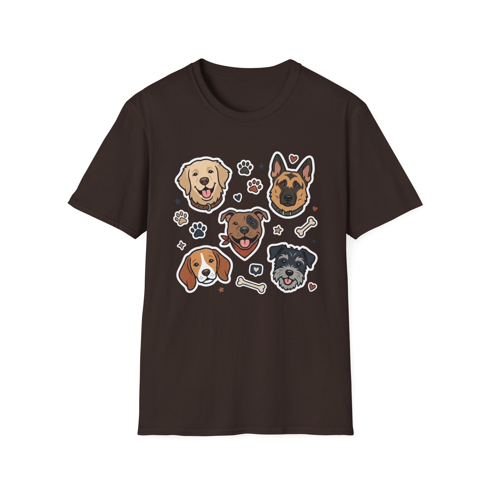 Rescue Pack Club T-Shirt-T-Shirt-luxury-rescue-dog-t-shirt-for-dog-lovers-Dark Chocolate-S-Rescue Paws Club