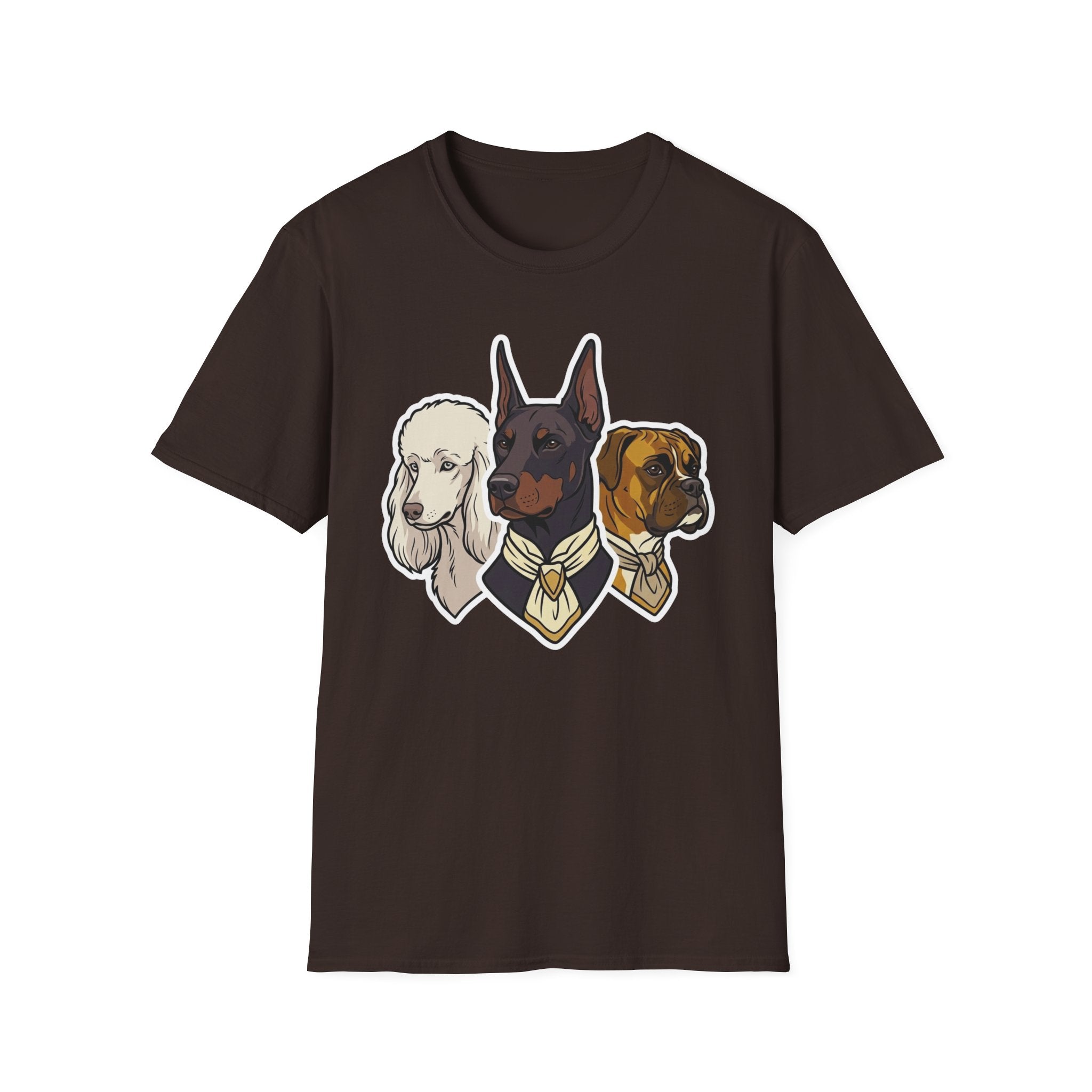 The Fur Trio T-Shirt-T-Shirt-luxury-rescue-dog-t-shirt-for-dog-lovers-Dark Chocolate-S-Rescue Paws Club