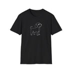 Line Art Pup T-Shirt-T-Shirt-luxury-rescue-dog-t-shirt-for-dog-lovers-Black-S-Rescue Paws Club