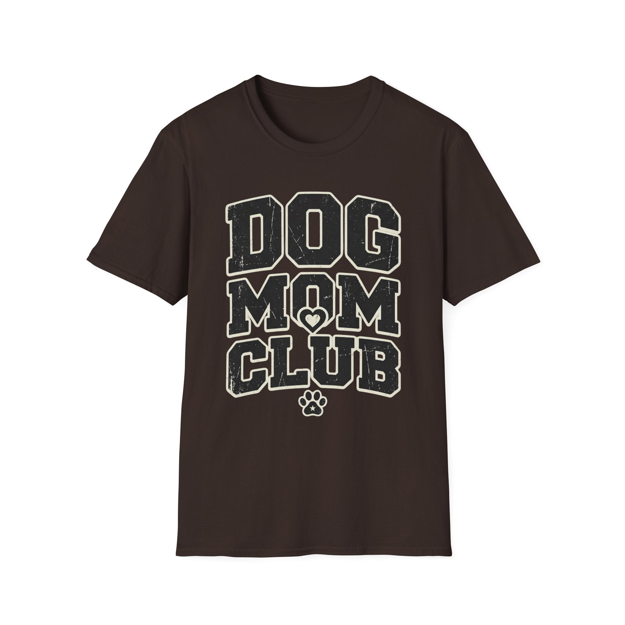 Dog Mom Club T-Shirt-T-Shirt-luxury-rescue-dog-t-shirt-for-dog-lovers-Dark Chocolate-S-Rescue Paws Club