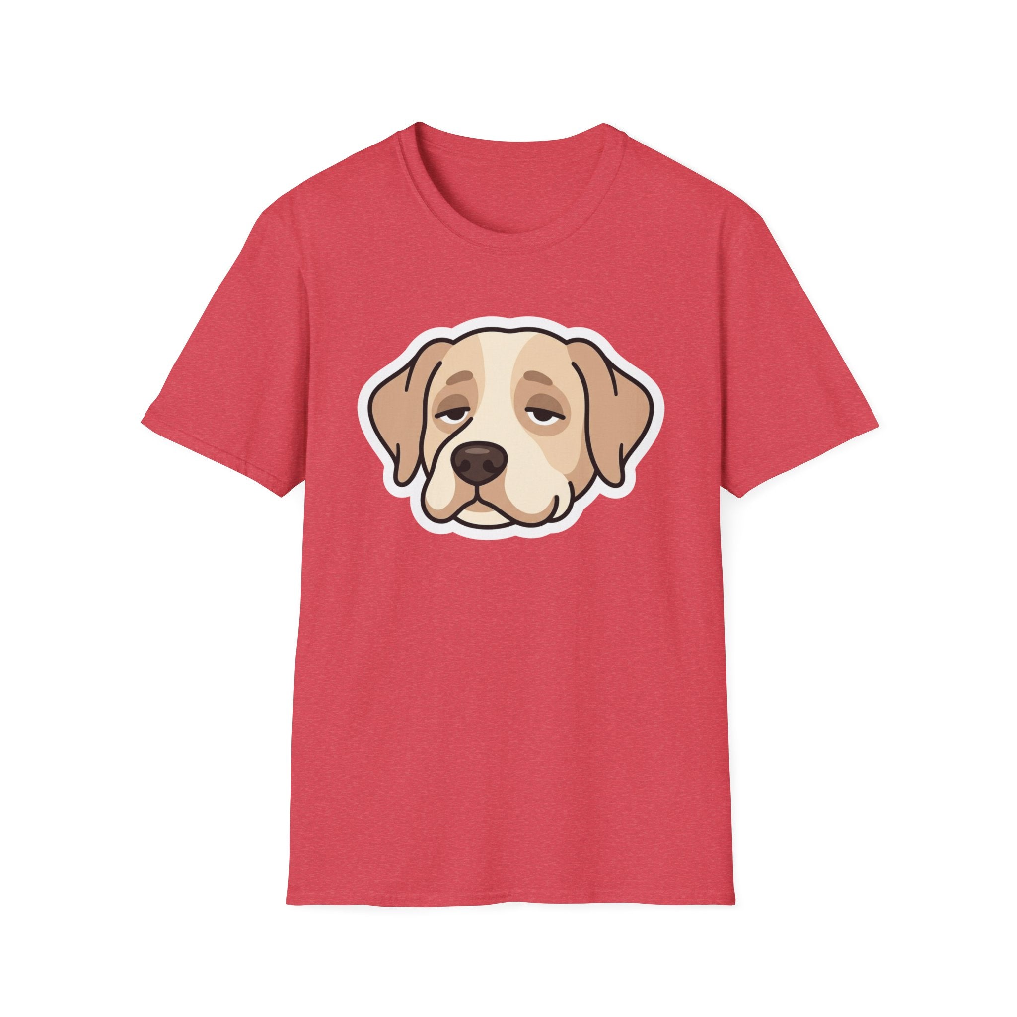 Too Lazy to Bark T-Shirt-T-Shirt-luxury-rescue-dog-t-shirt-for-dog-lovers-Heather Red-S-Rescue Paws Club
