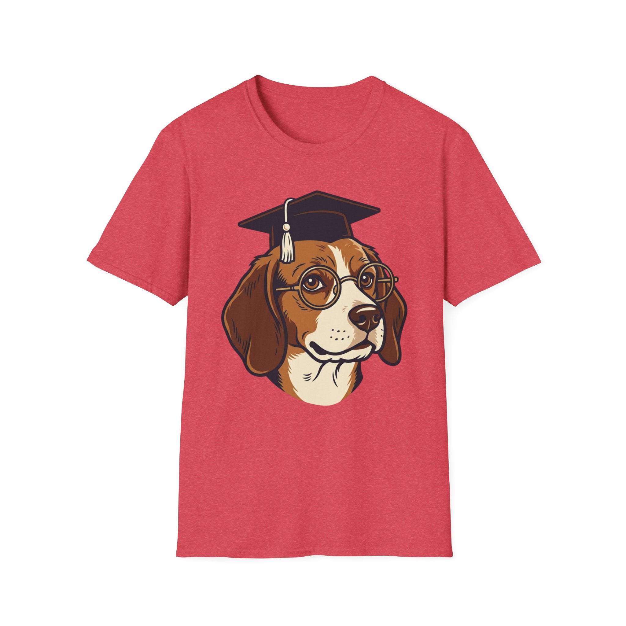 Smart Pup T-Shirt-T-Shirt-luxury-rescue-dog-t-shirt-for-dog-lovers-Heather Red-S-Rescue Paws Club