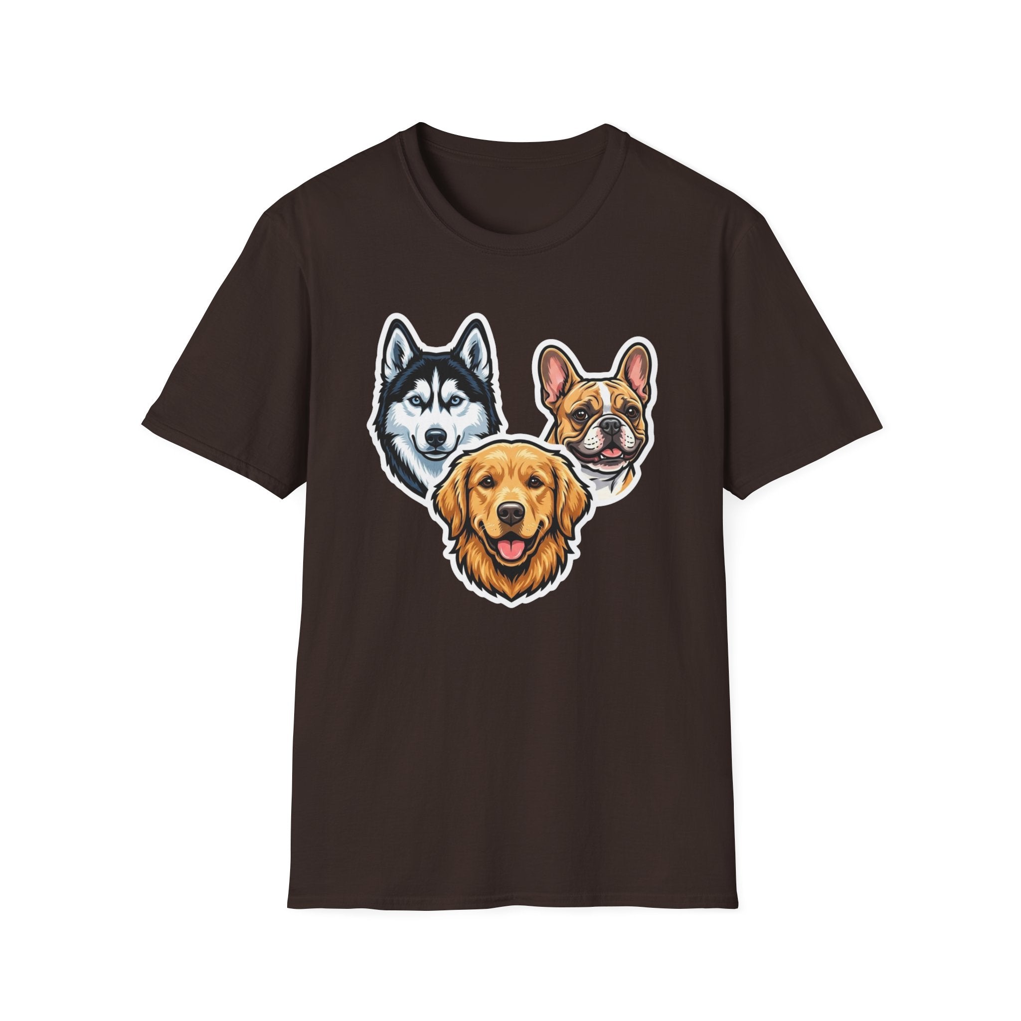 The Three Barketeers T-Shirt-T-Shirt-luxury-rescue-dog-t-shirt-for-dog-lovers-Dark Chocolate-S-Rescue Paws Club