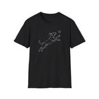 Jumping Dog Line Art T-Shirt-T-Shirt-luxury-rescue-dog-t-shirt-for-dog-lovers-Black-S-Rescue Paws Club