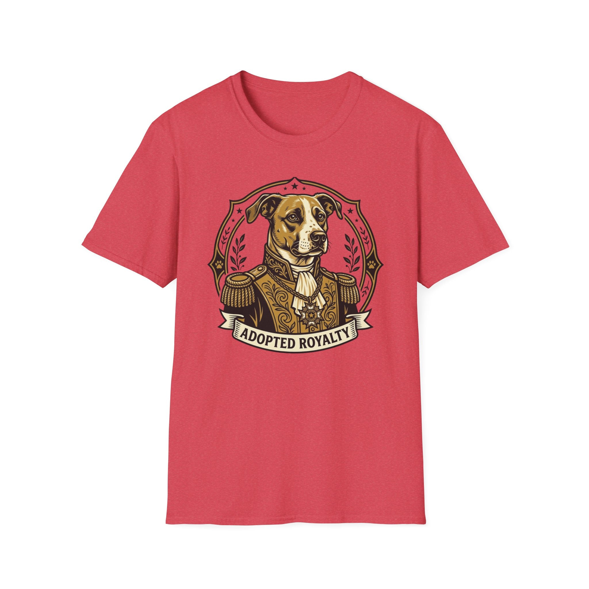 Duke Barkwell T-Shirt-T-Shirt-luxury-rescue-dog-t-shirt-for-dog-lovers-Heather Red-S-Rescue Paws Club