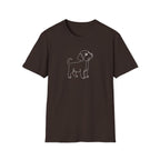 Line Art Pup T-Shirt-T-Shirt-luxury-rescue-dog-t-shirt-for-dog-lovers-Dark Chocolate-S-Rescue Paws Club