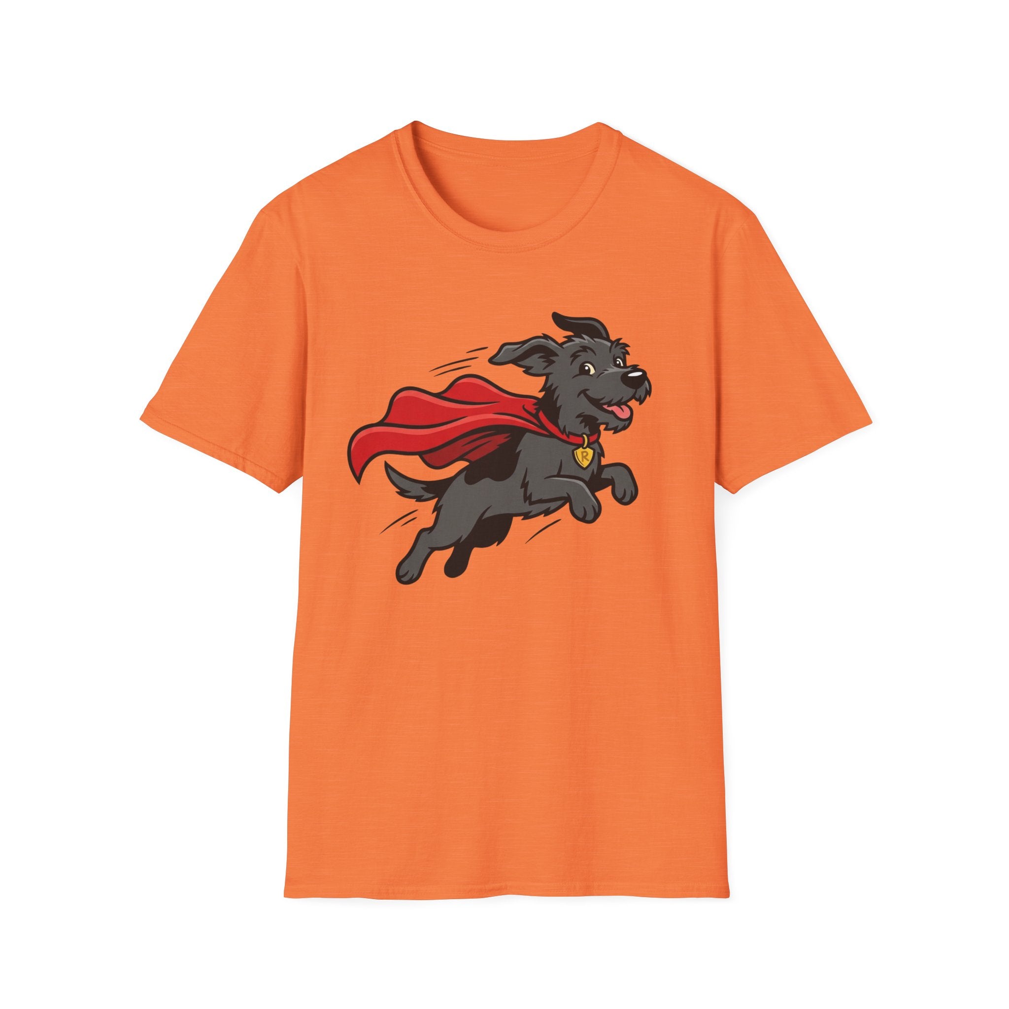 Superhero Pup T-Shirt-T-Shirt-luxury-rescue-dog-t-shirt-for-dog-lovers-Heather Orange-S-Rescue Paws Club